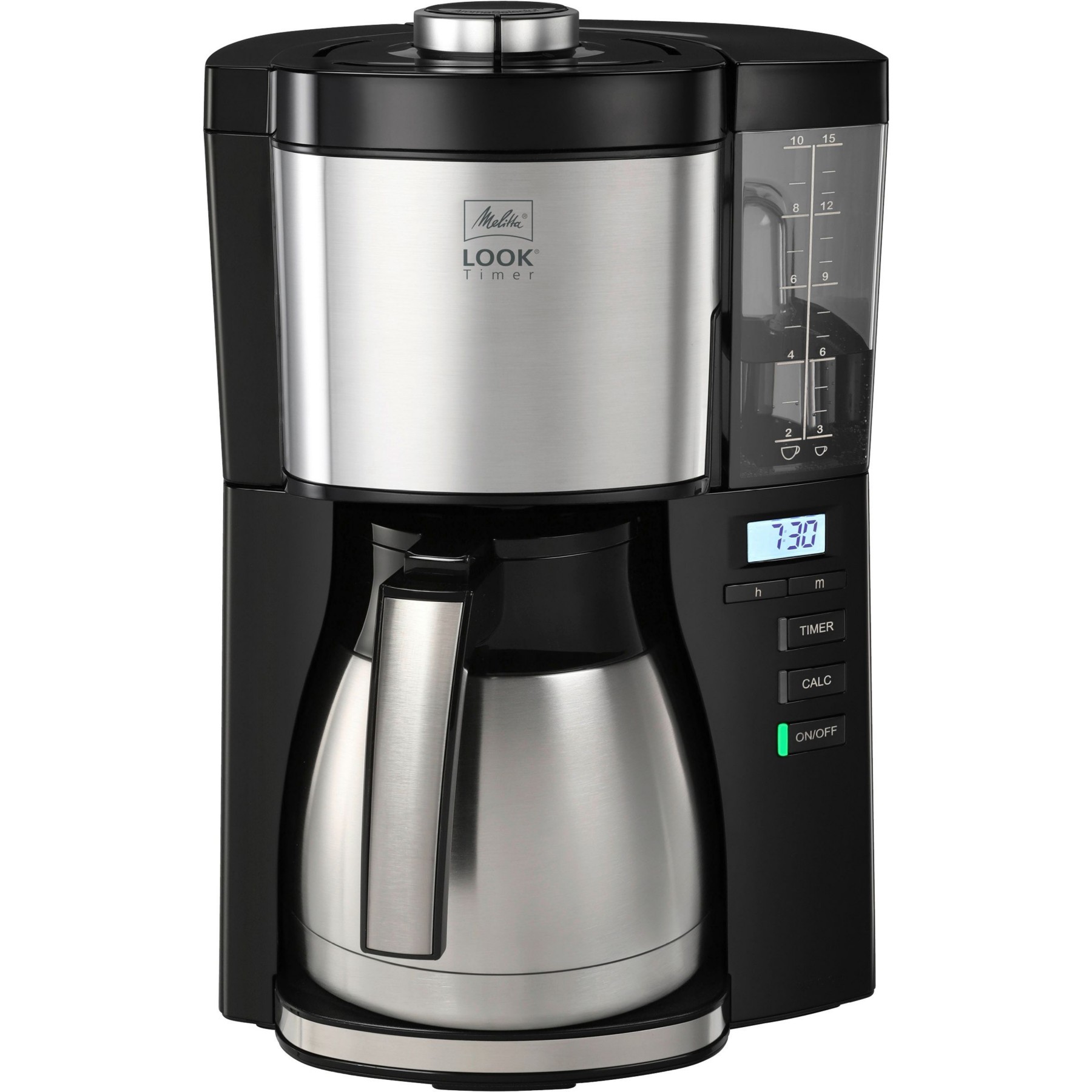 Cafetière filtre MELITTA look v therm timer noir acier brossé