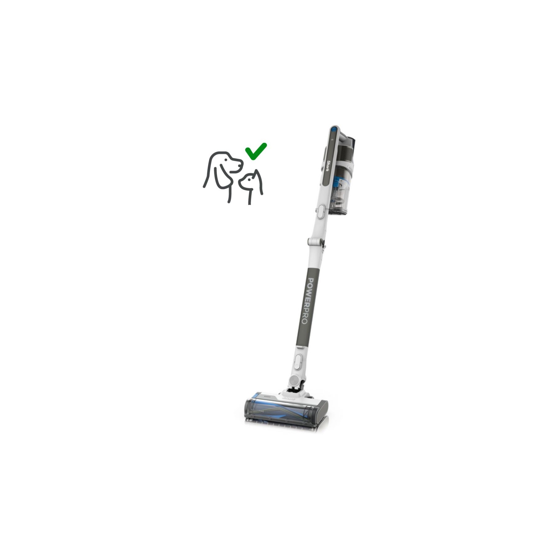 Aspirateur balai SHARK IZ380EUT PowerPro Pet avec brosse motorisée pour poils d’animaux