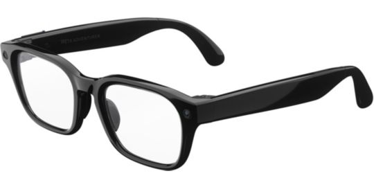 Lunettes connectées META Adventurer Noir classique, Verres transp