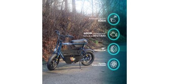 Draisienne électrique URBANGLIDE Thunder 160 Bleue