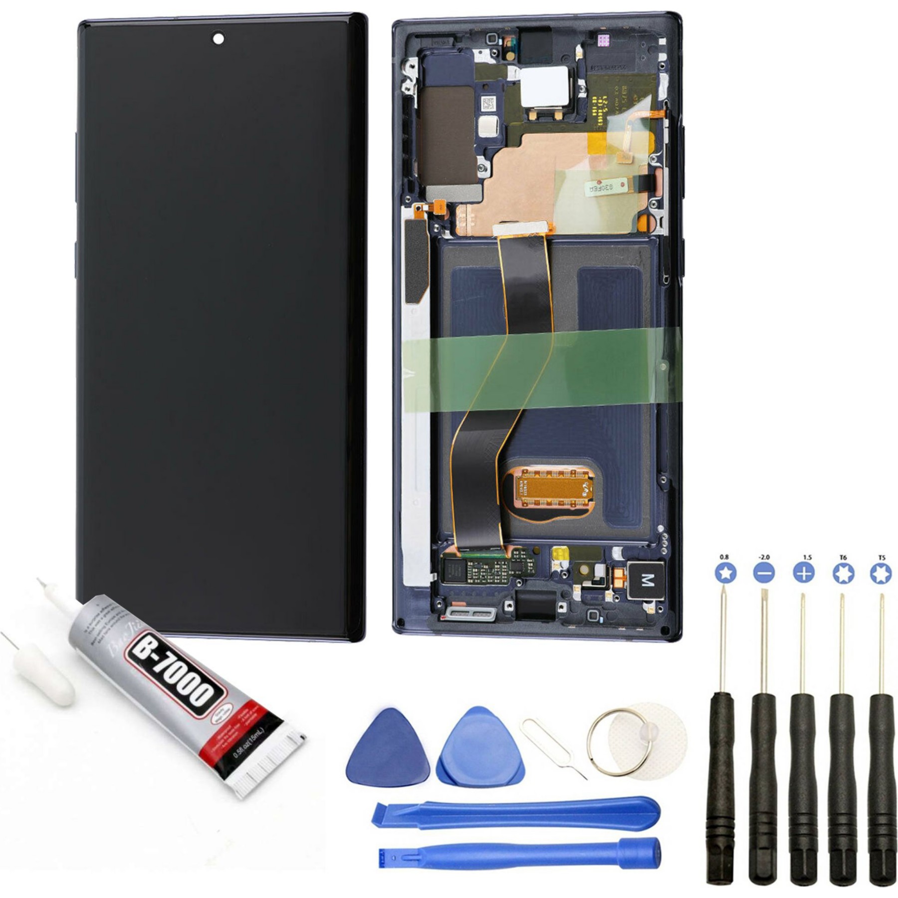 Ecran téléphone VISIODIRECT Vitre +LCD pour Galaxy Note 10+ SM-N975