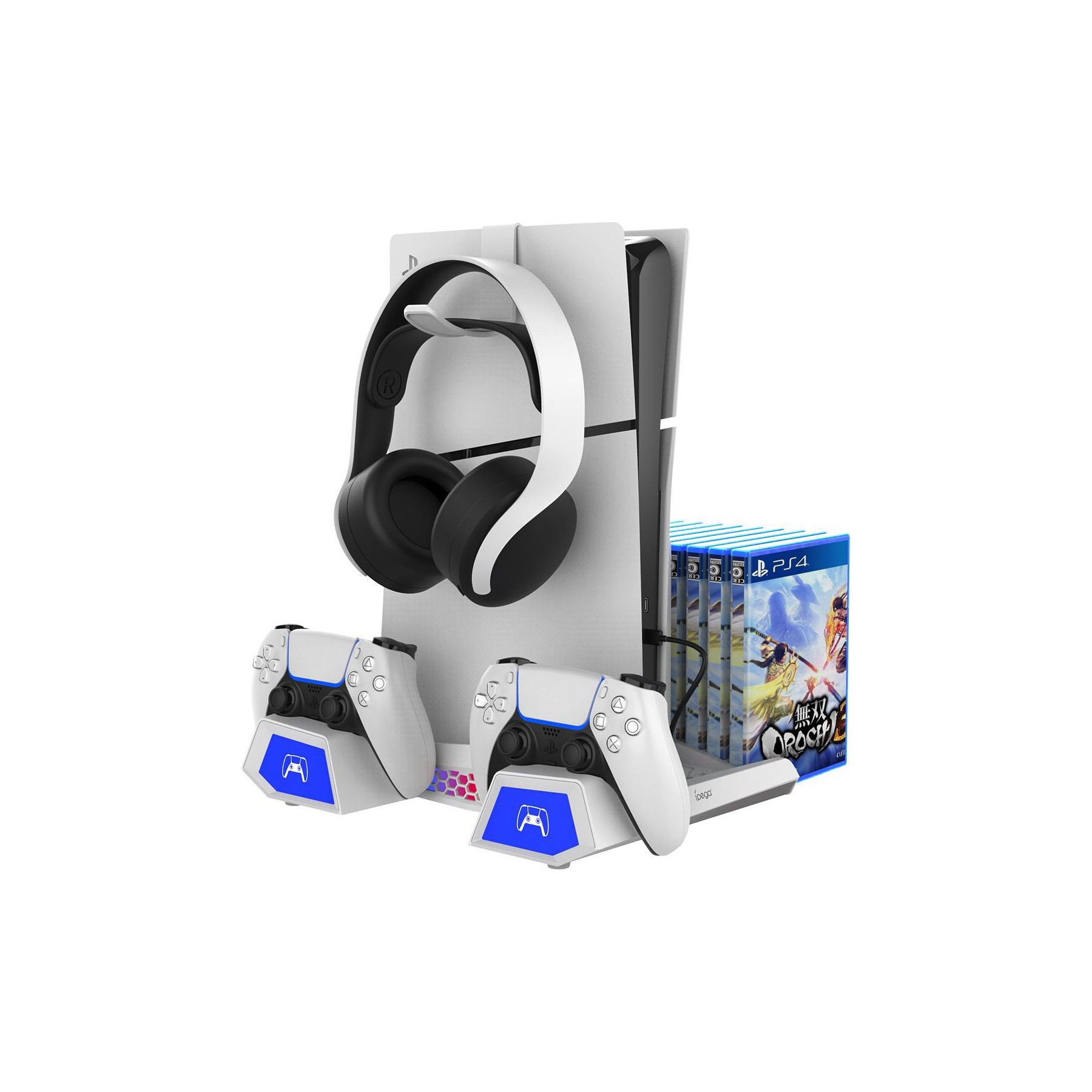 Accessoire manette IPEGA pour PS5 / PS5 Slim RVB avec Ventilateur