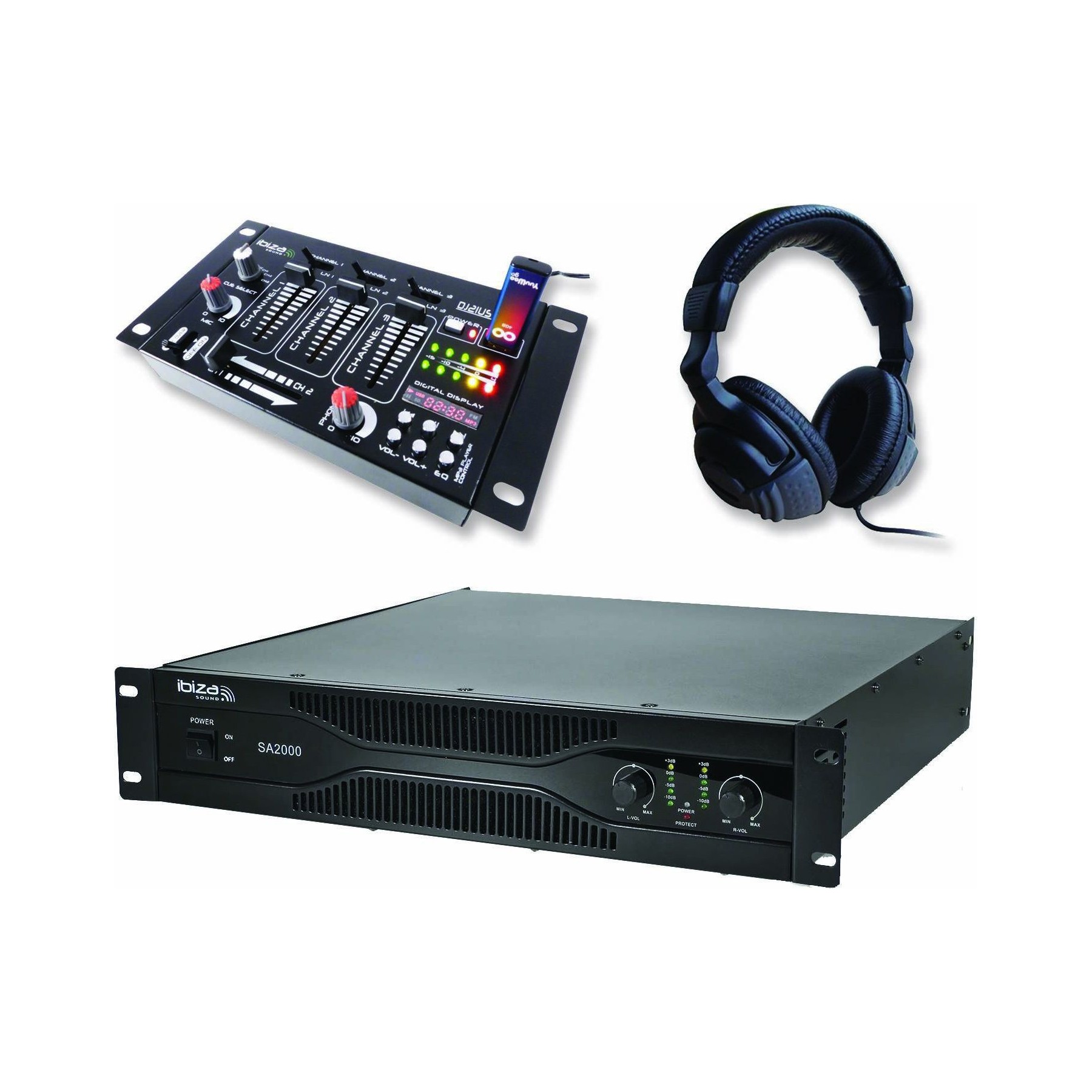 Pack sono IBIZA Pack sonorisation amplificateur 2000W SA