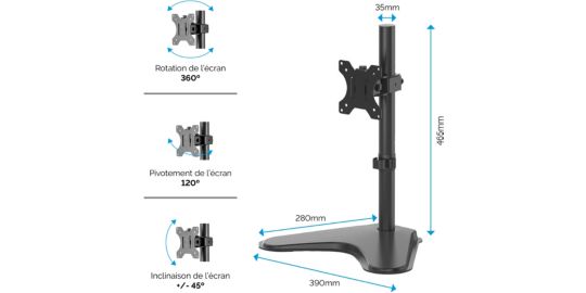 Support écran FELLOWES Support Simple sur pied