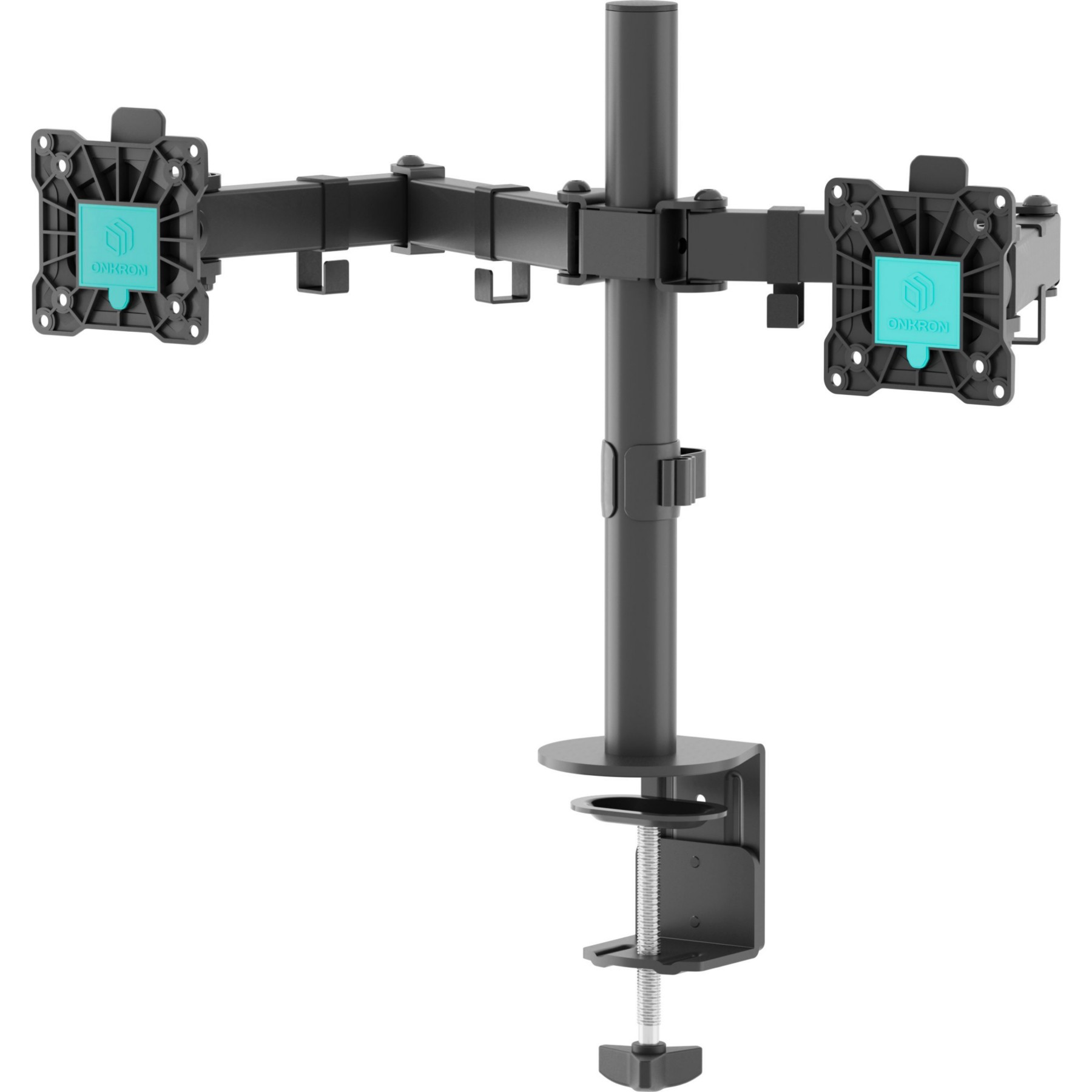 Support écran PC ONKRON Double Écran 13"–32", 8 kg, D221E-B Noir