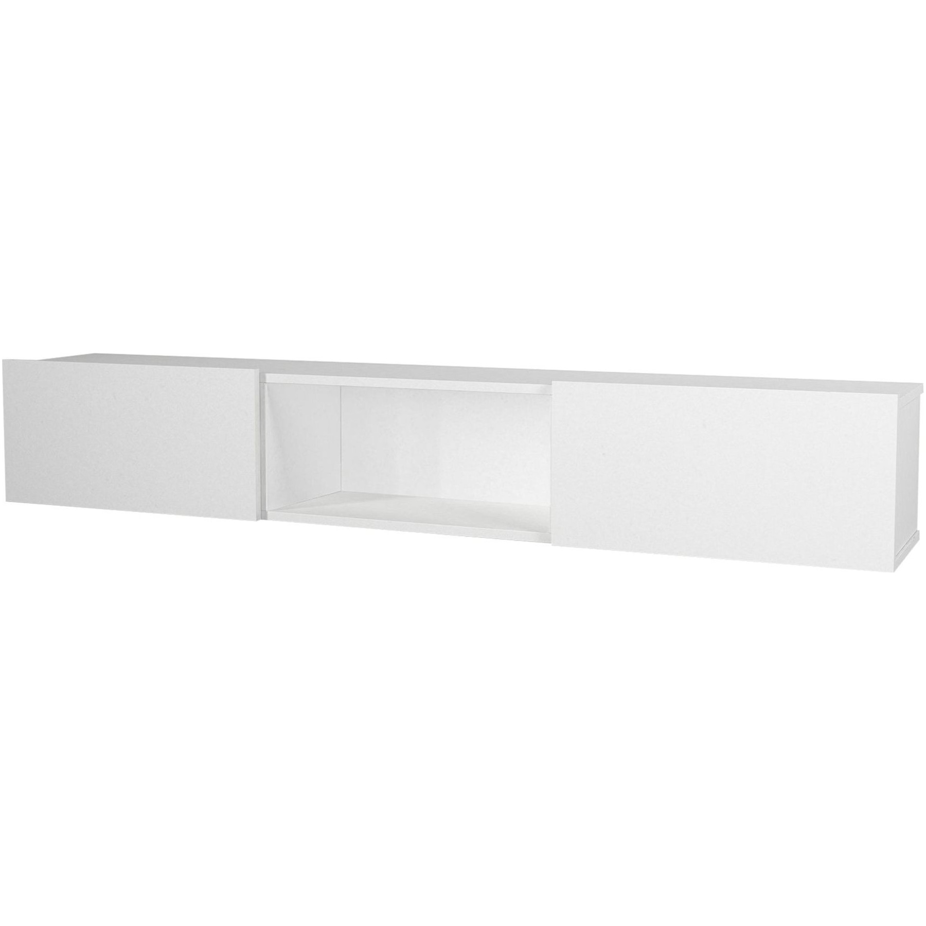 Meuble TV HELLOSHOP26 Meuble TV 180 x 31 x 29,5 cm blanc 03_00