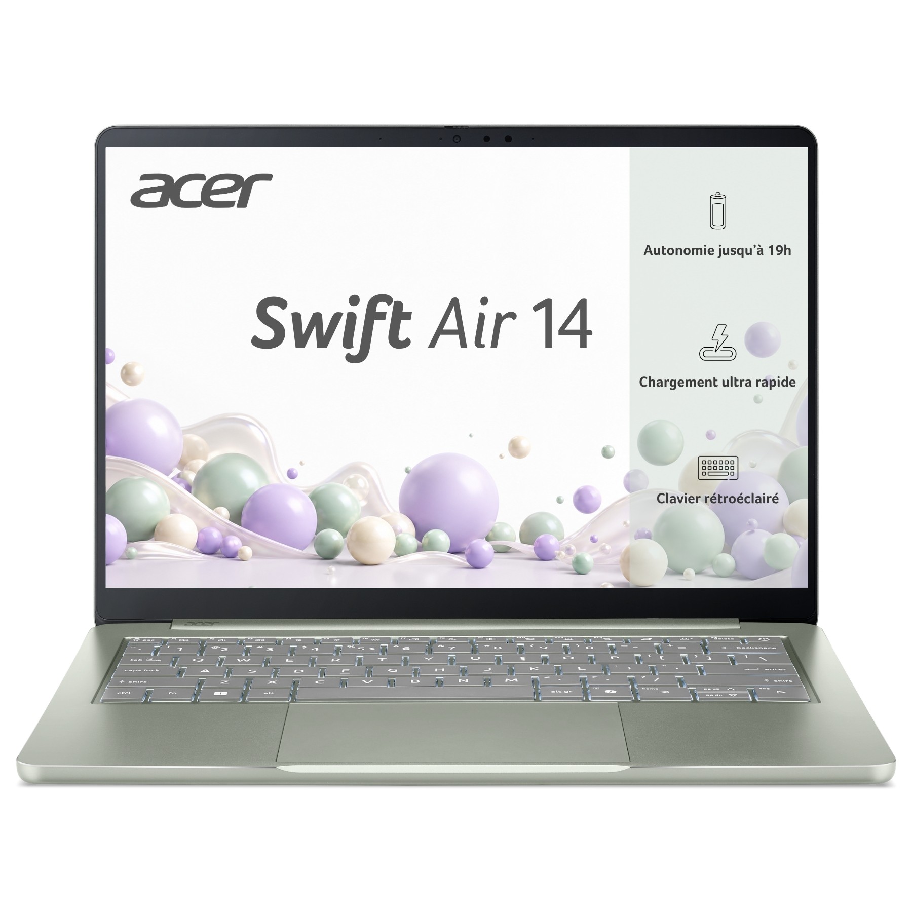 Ordinateur portable ACER Swift Air SFA14-I31-59JG 14" Intel Core 5 320 8 Go RAM DDR5 SSD 512 Go