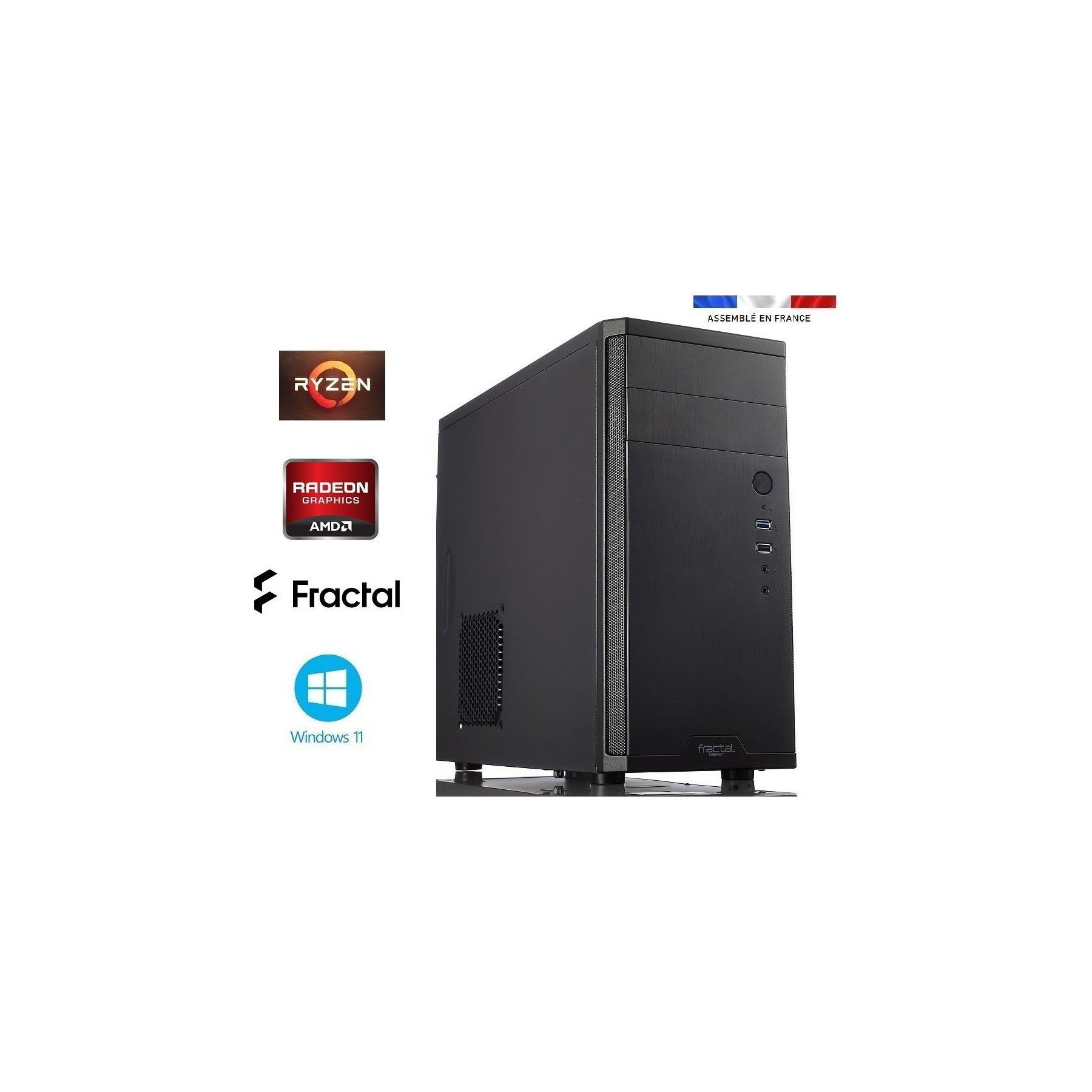 Unité centrale IDEES JEUX Fractal D3 R7-5700G-32Go-1To