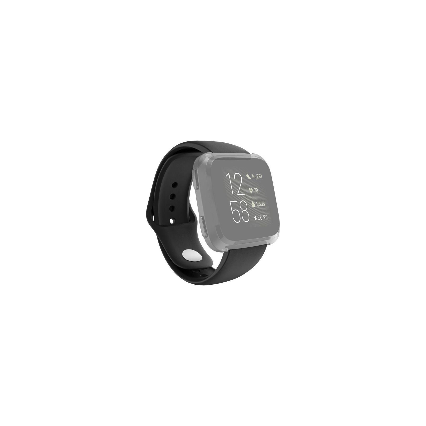Bracelet HAMA Fitbit Versa 2/Versa(Lite), silic., noir