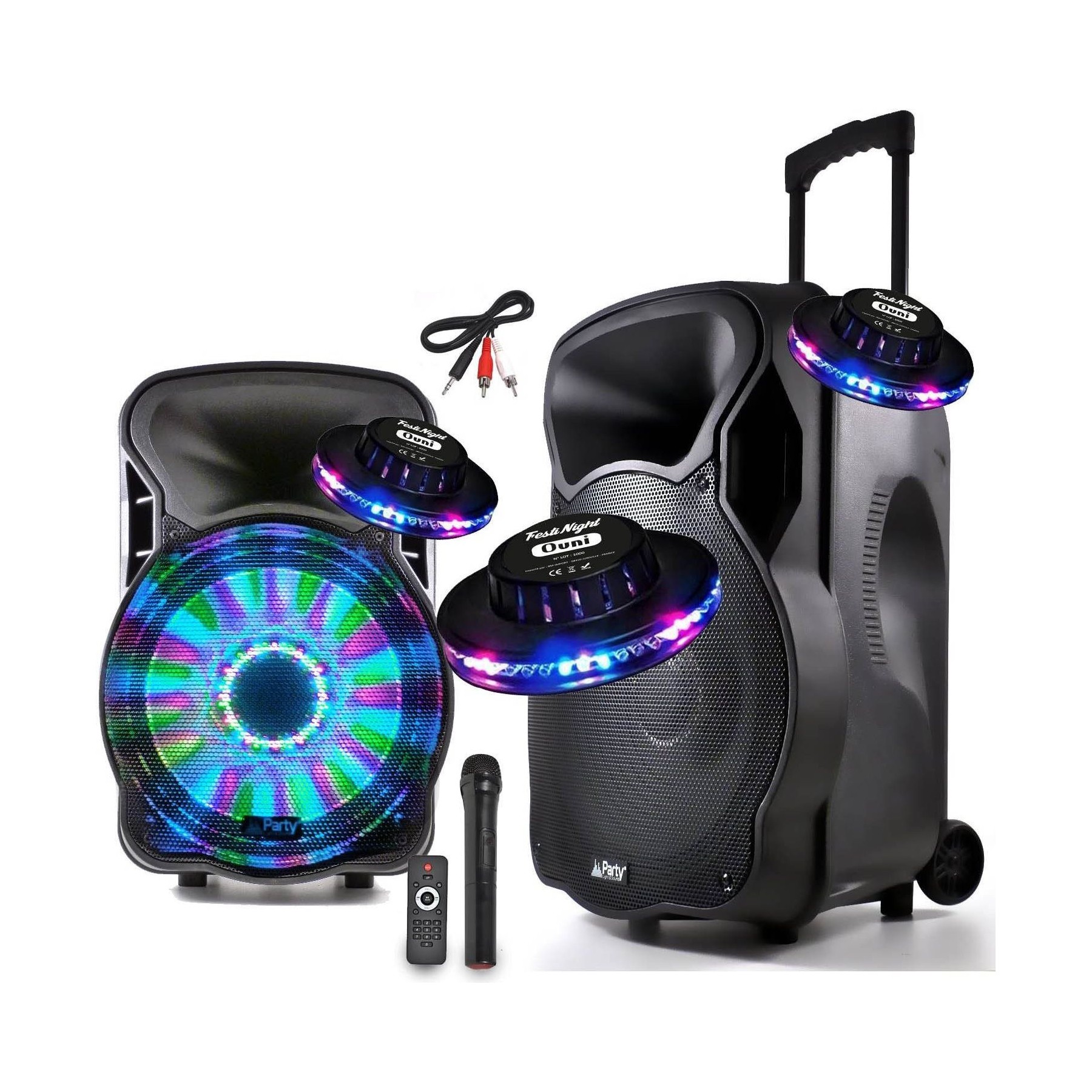 Pack sono PARTY LIGHT&SOUND Enceinte Karaoké PARTYSOUND sur batterie
