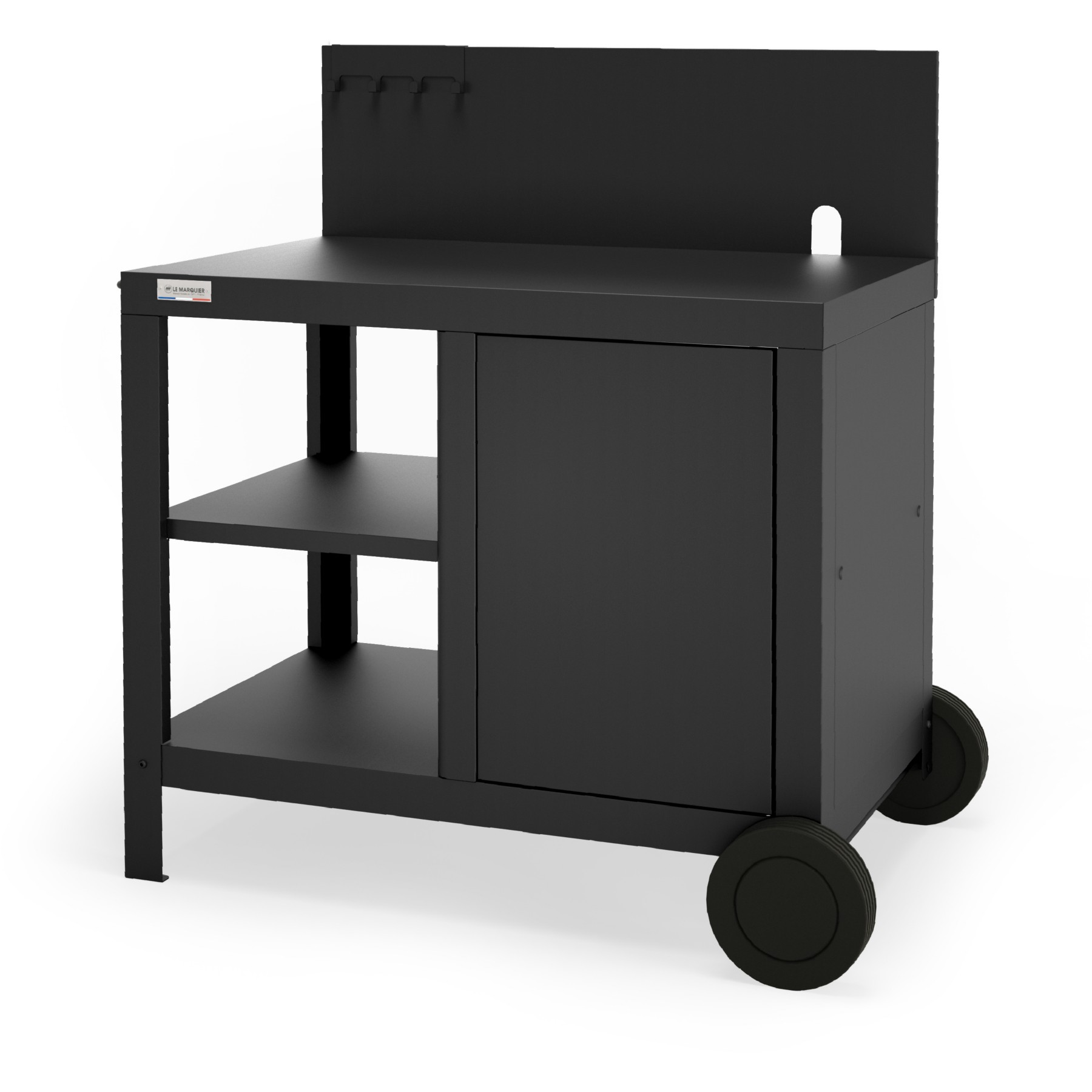 Desserte LE MARQUIER SIGNATURE ALLURE noir compatible planchas Allure avec couvercle SIGNATURE ALLURE NOIRE