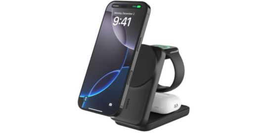 Station de charge BELKIN 25W 3 en 1 Qi2 Noir