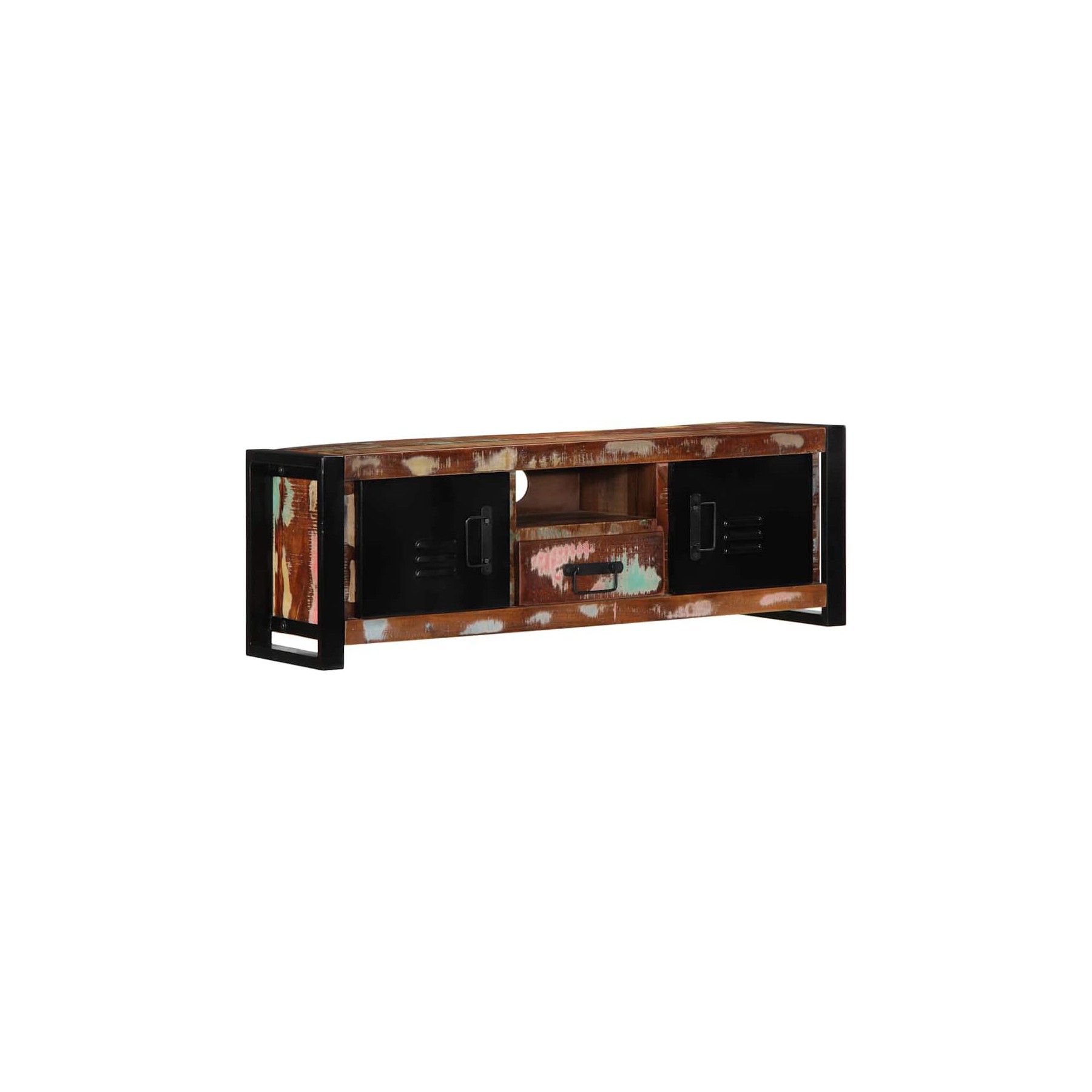 Meuble TV HELLOSHOP26 Meuble TV 100 x 30 x 35 cm grand rangeme