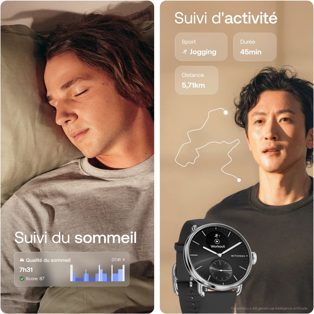 Montre santé WITHINGS Scanwatch 2 - 42mm Noire