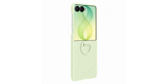 Coque SAMSUNG Flip 8 Silicone anneau magnétique Vert