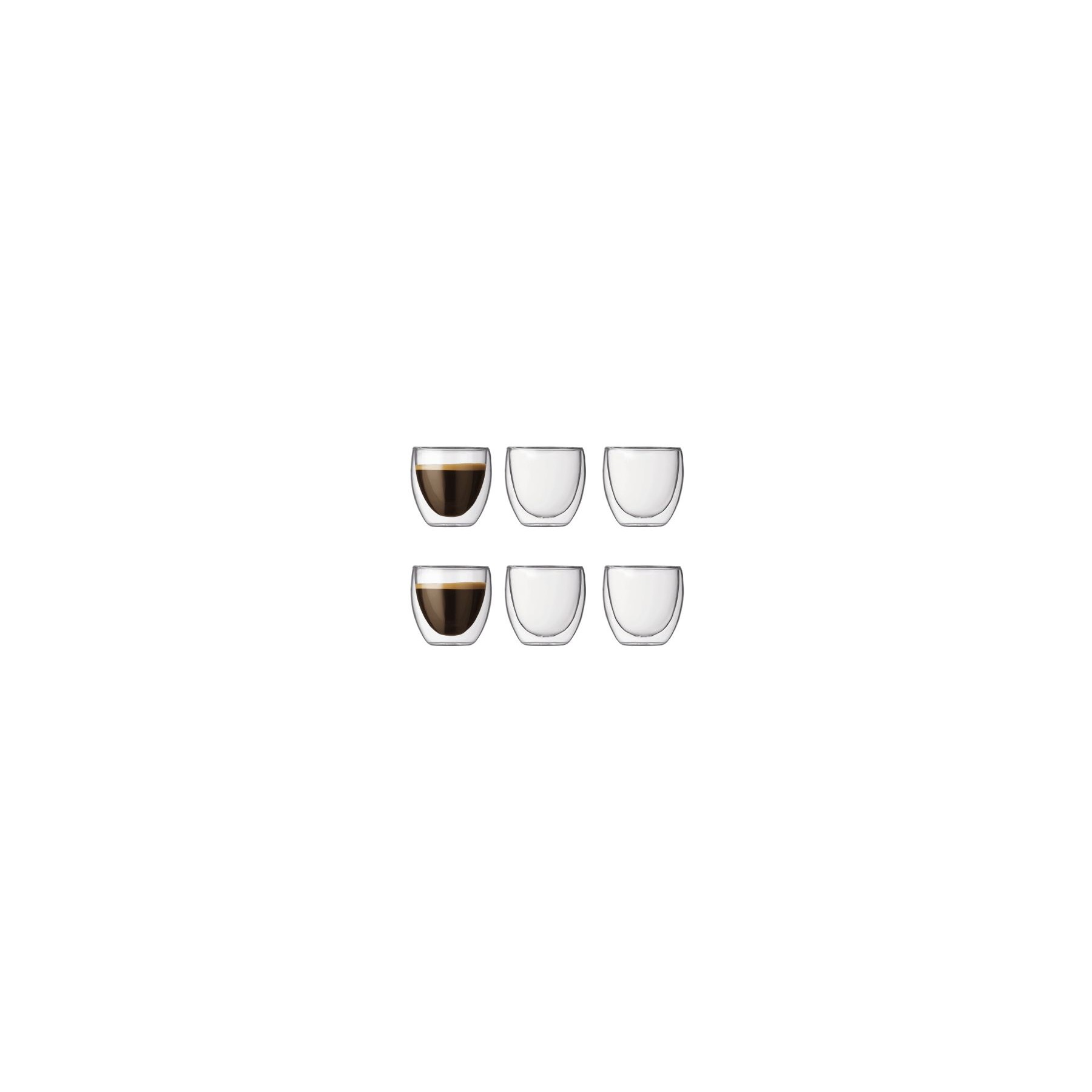 Verre BODUM PAVINA Set de 6 double paroi 0.08 L