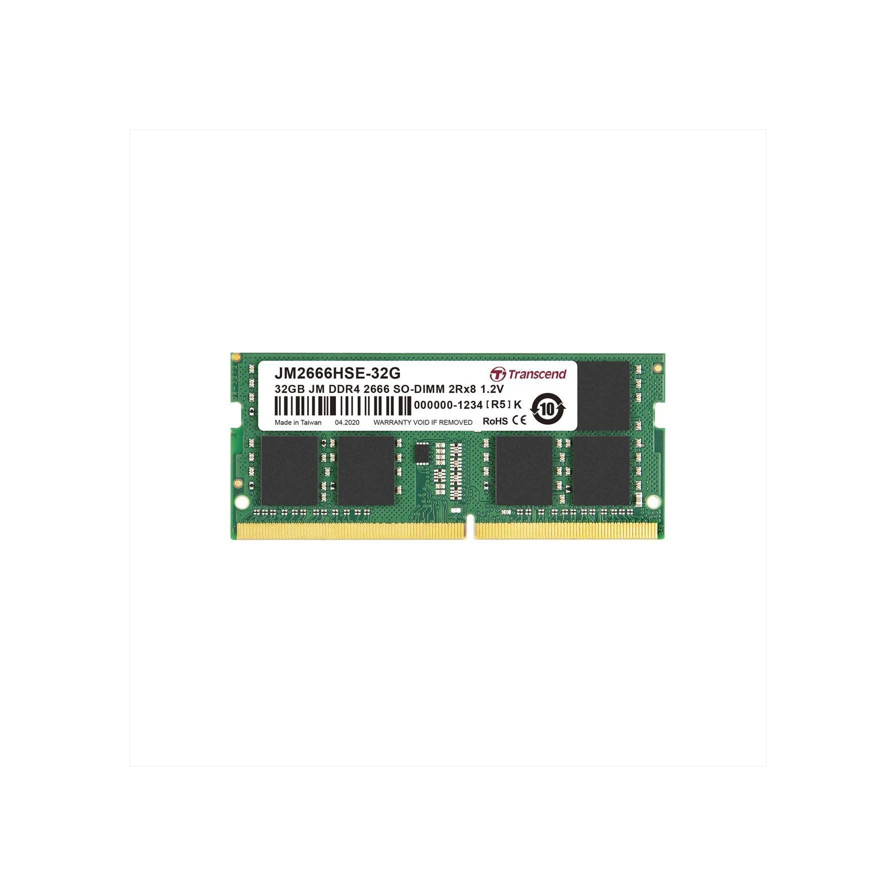 Mémoire vive TRANSCEND 32 Go DDR4 2666 Mhz