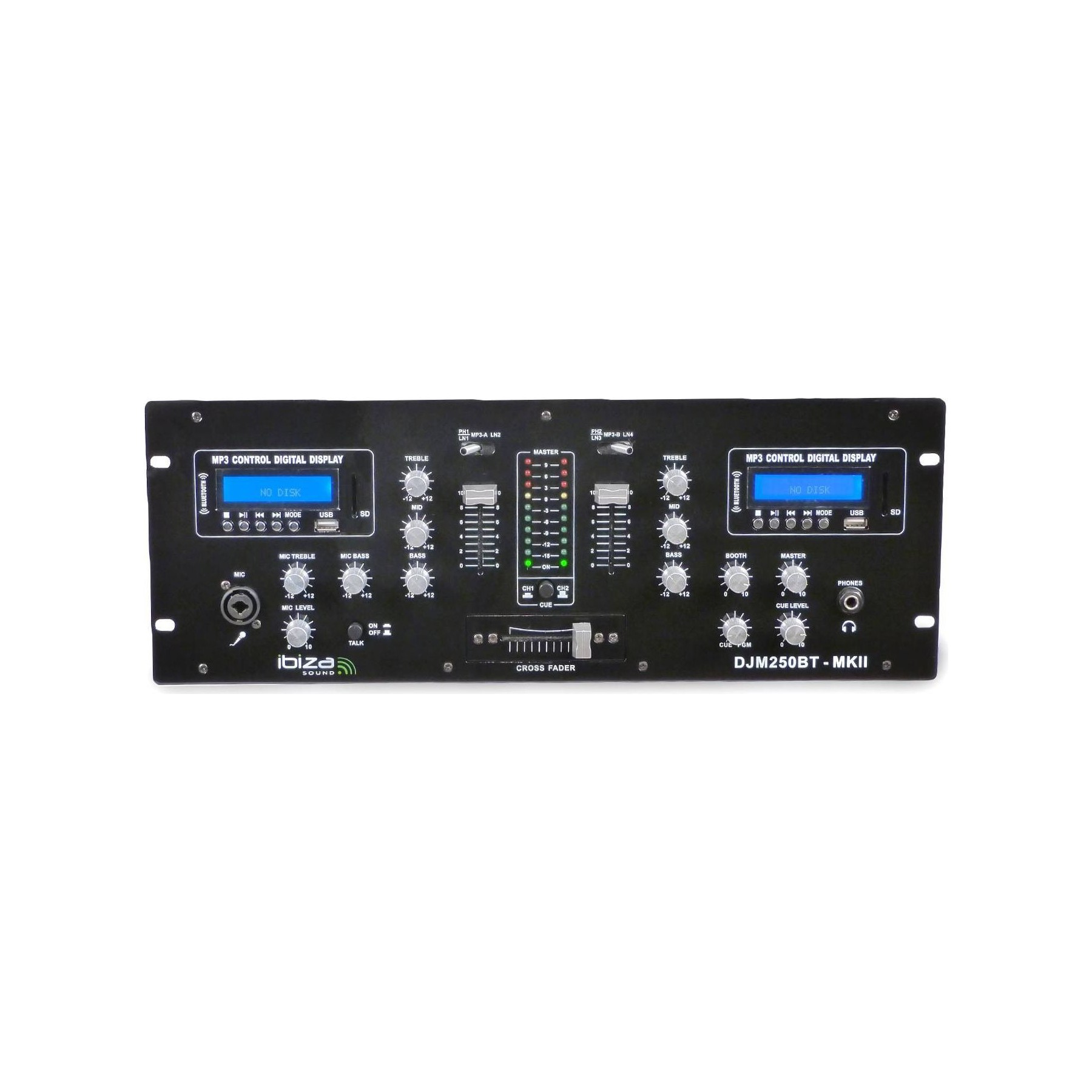 Table de mixage IBIZA Table de mixage DJ A 2 CANAUX USB, SD &