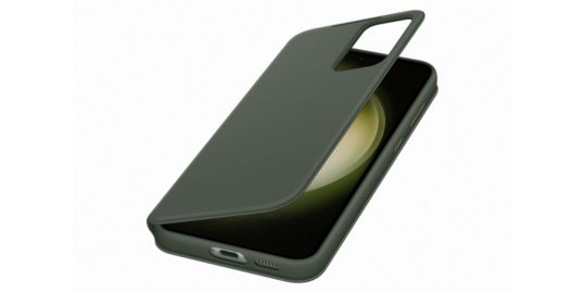 Etui SAMSUNG S23+ Smart View porte-carte Khaki