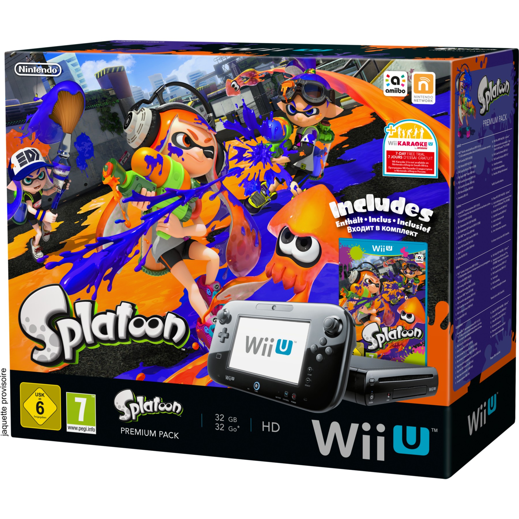 Console Wii U NINTENDO Wii U 32Go Splatoon Reconditionné