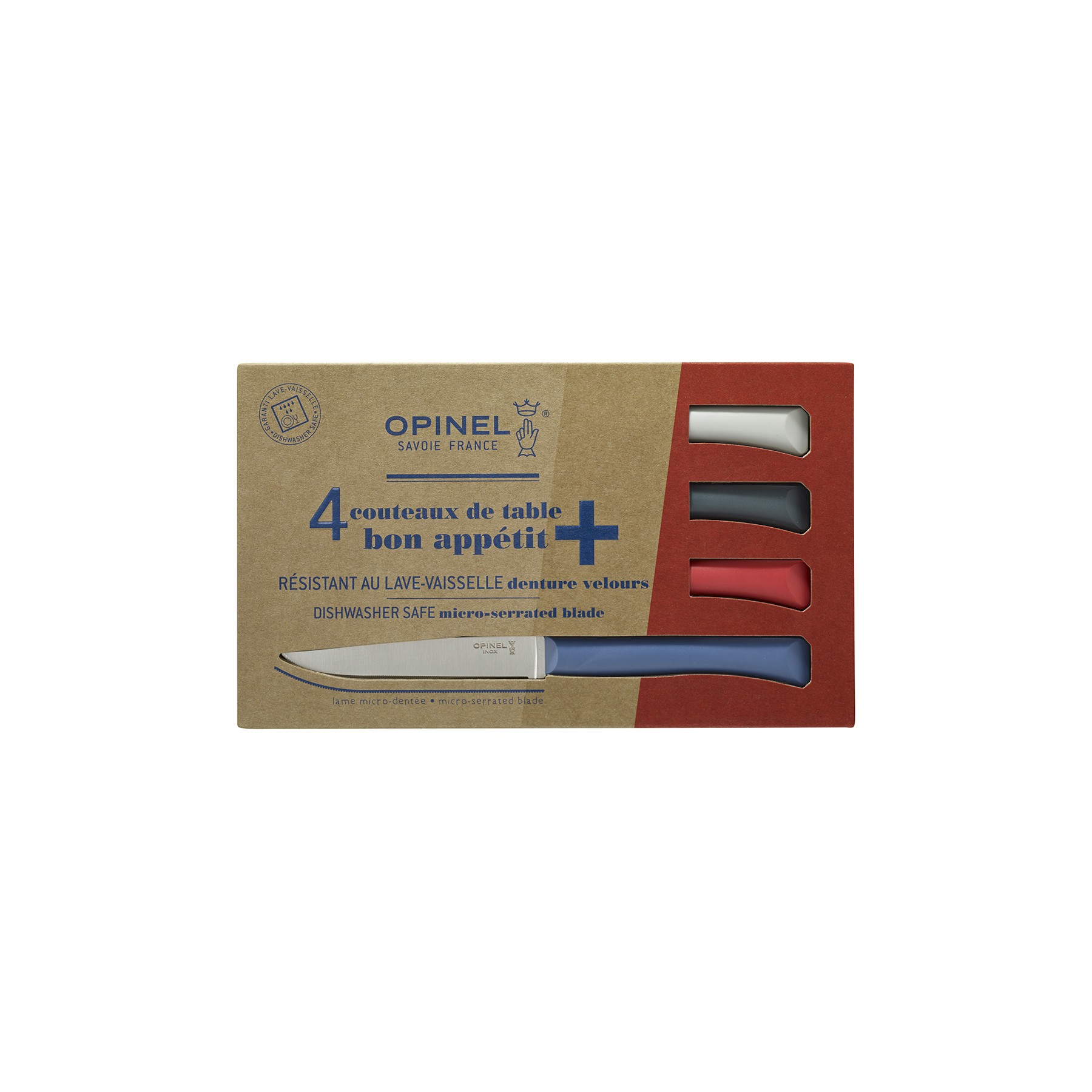 Couteau OPINEL Bon Appétit + Primo 4 couteaux de table