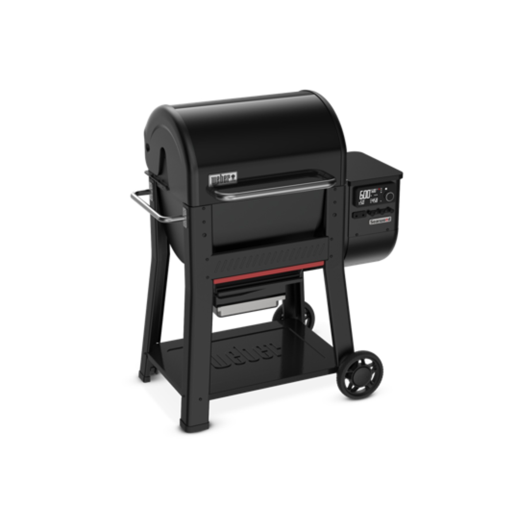 Barbecue pellet WEBER Searwood 600 black, sur chariot, surface de cuisson 61 x 45cm, thermostat digital