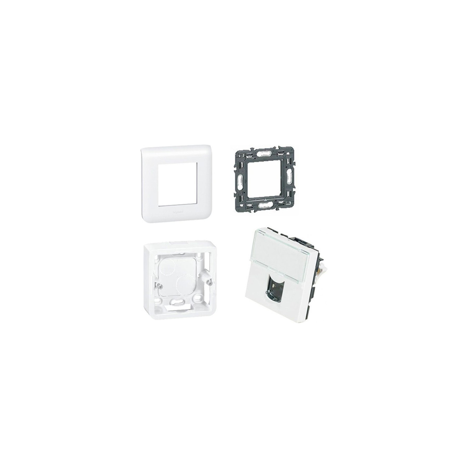 Prise murale LEGRAND Kit de 1 prise murale LEGRAND RJ45 Cat 6