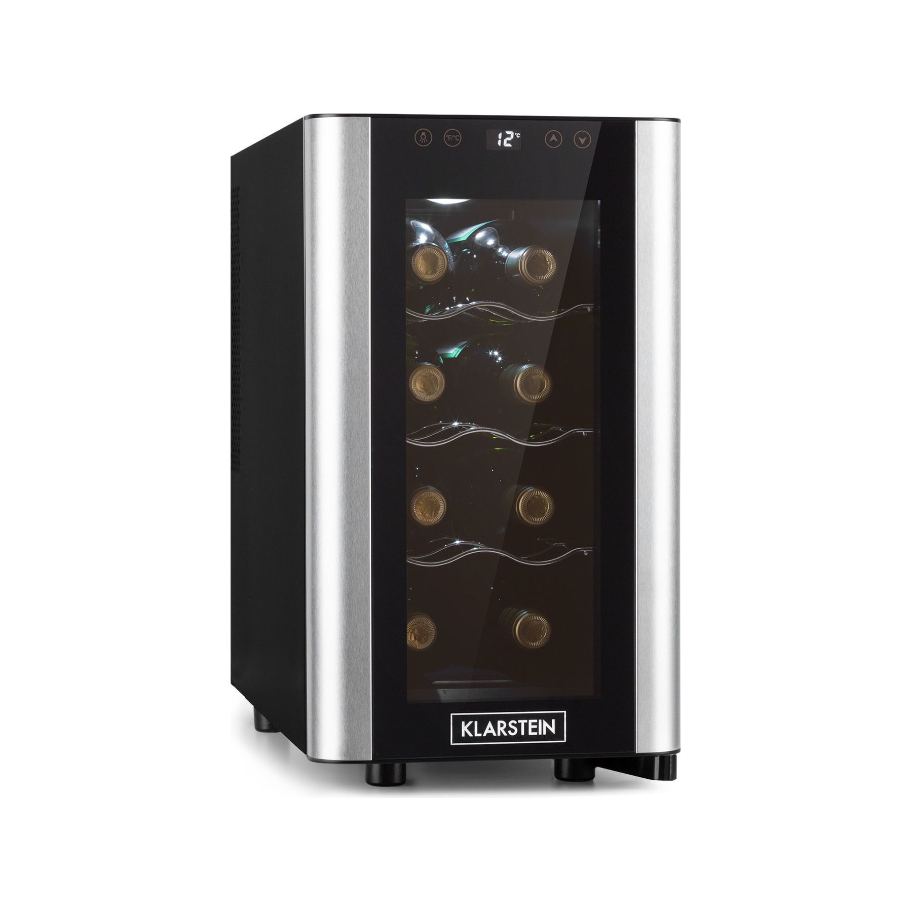 Cave à vin de service KLARSTEIN Reserva 8 Slim Uno - Inox Reconditionné
