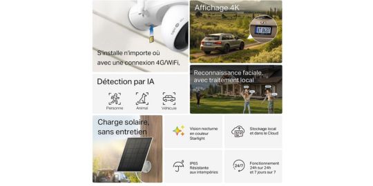 Caméra de surveillance TP-LINK Tapo C665G + panneau solaire