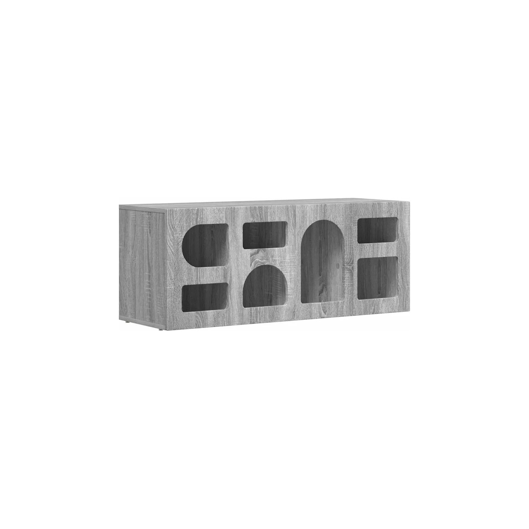Meuble TV HELLOSHOP26 Meuble TV rectangulaire moderne avec ran