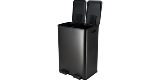 Poubelle de cuisine tri sélectif MIOGO 60L anthracite