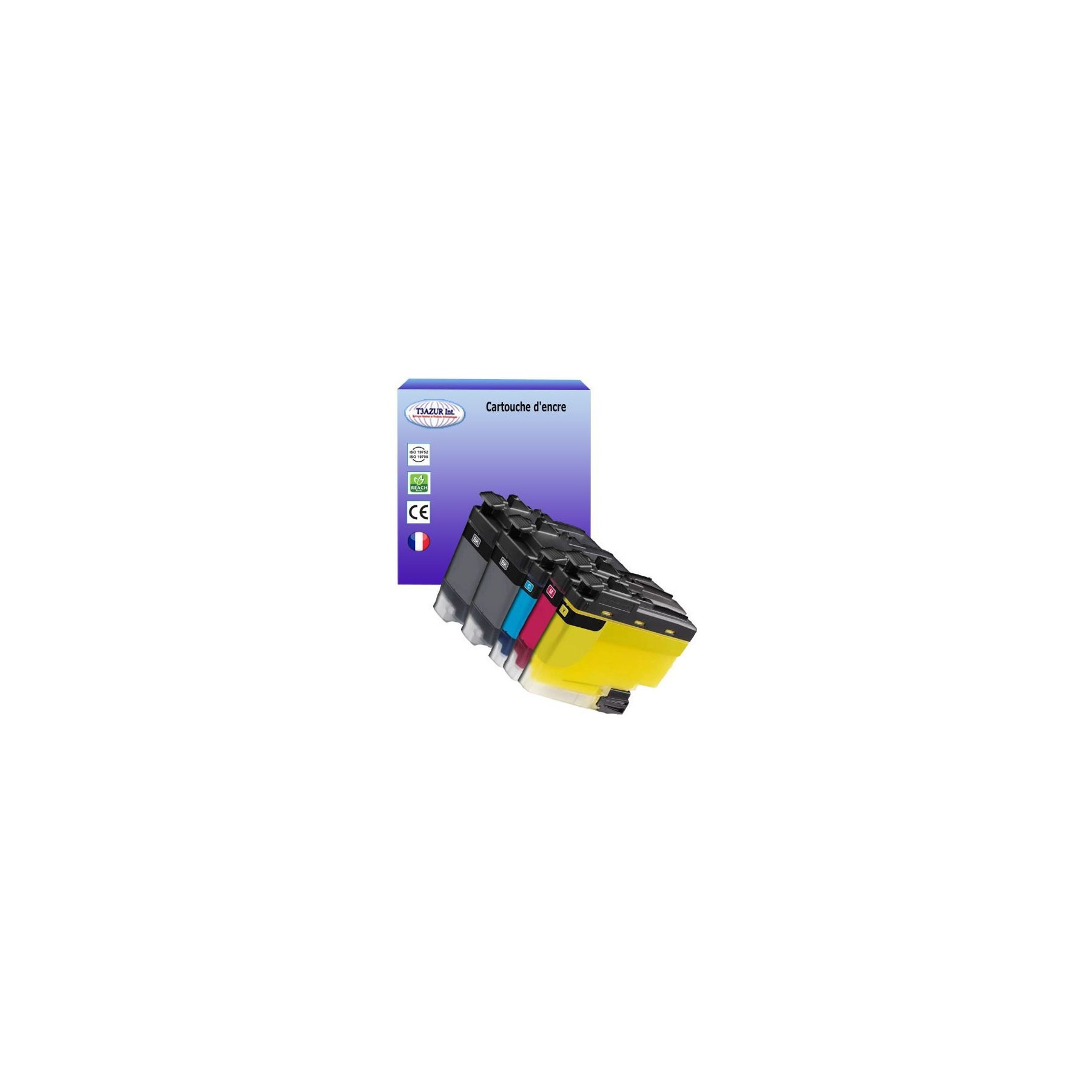 T3AZUR remplace Brother LC422 (pack 5)