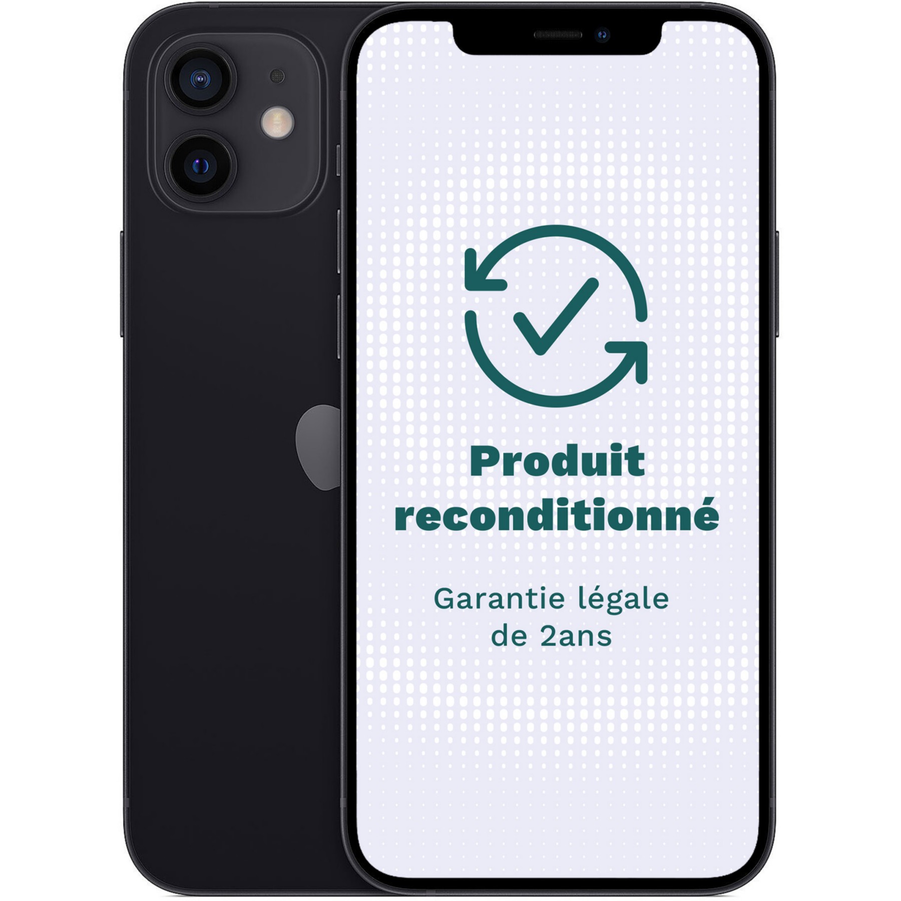 Smartphone APPLE iPhone 12 Noir 128Go Excellent État - Reconditionné