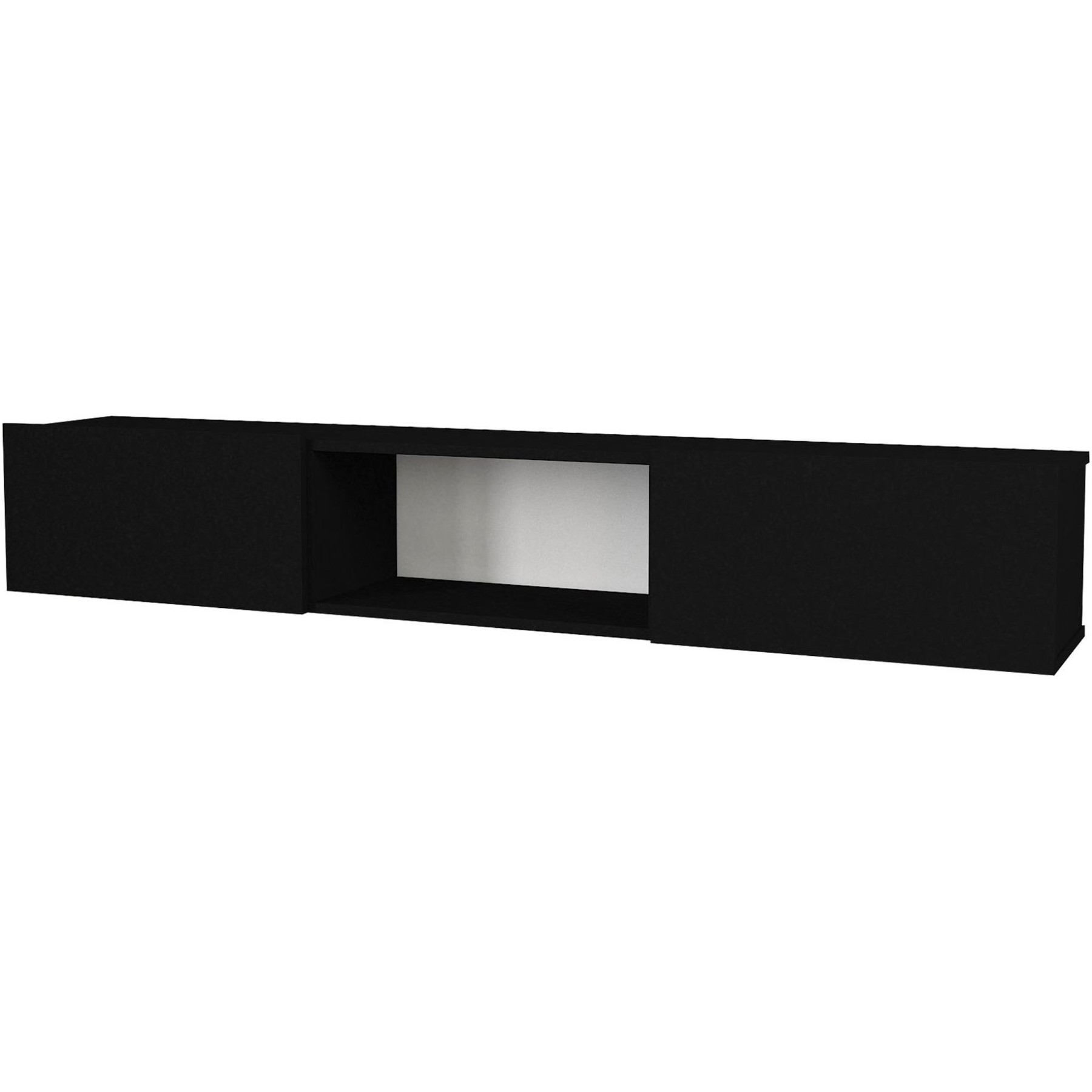 Meuble TV HELLOSHOP26 Meuble TV 180 x 31 x 29,5 cm noir 03_000