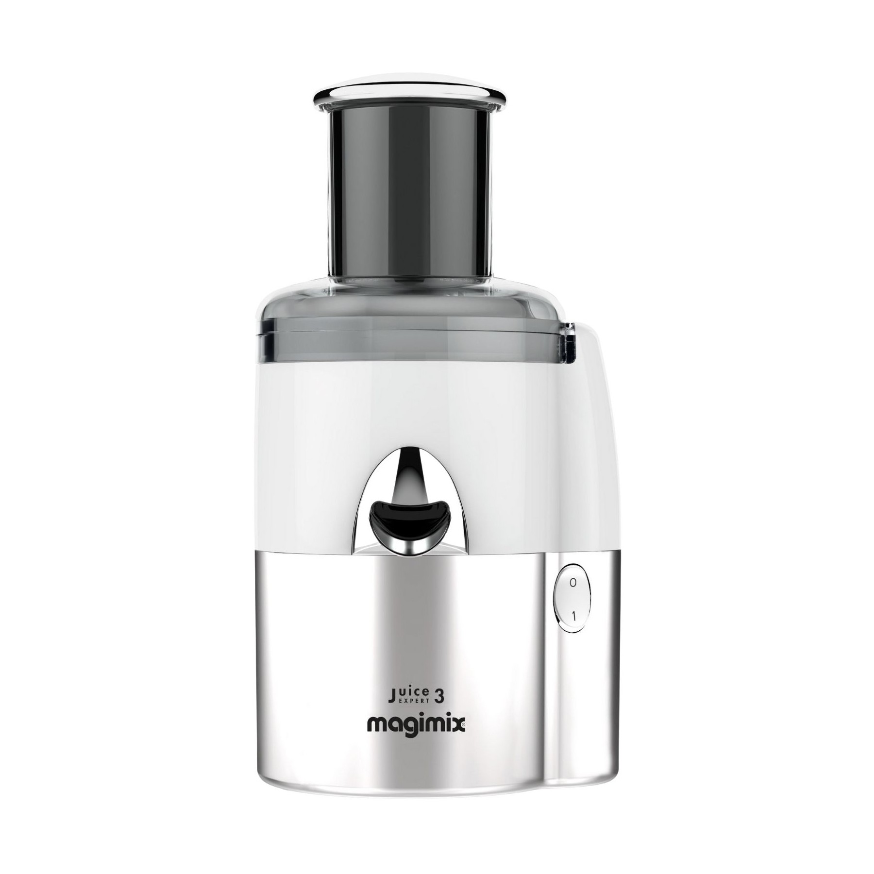 Extracteur de jus MAGIMIX 18085F Juice Expert 3 Chrome et Blanc