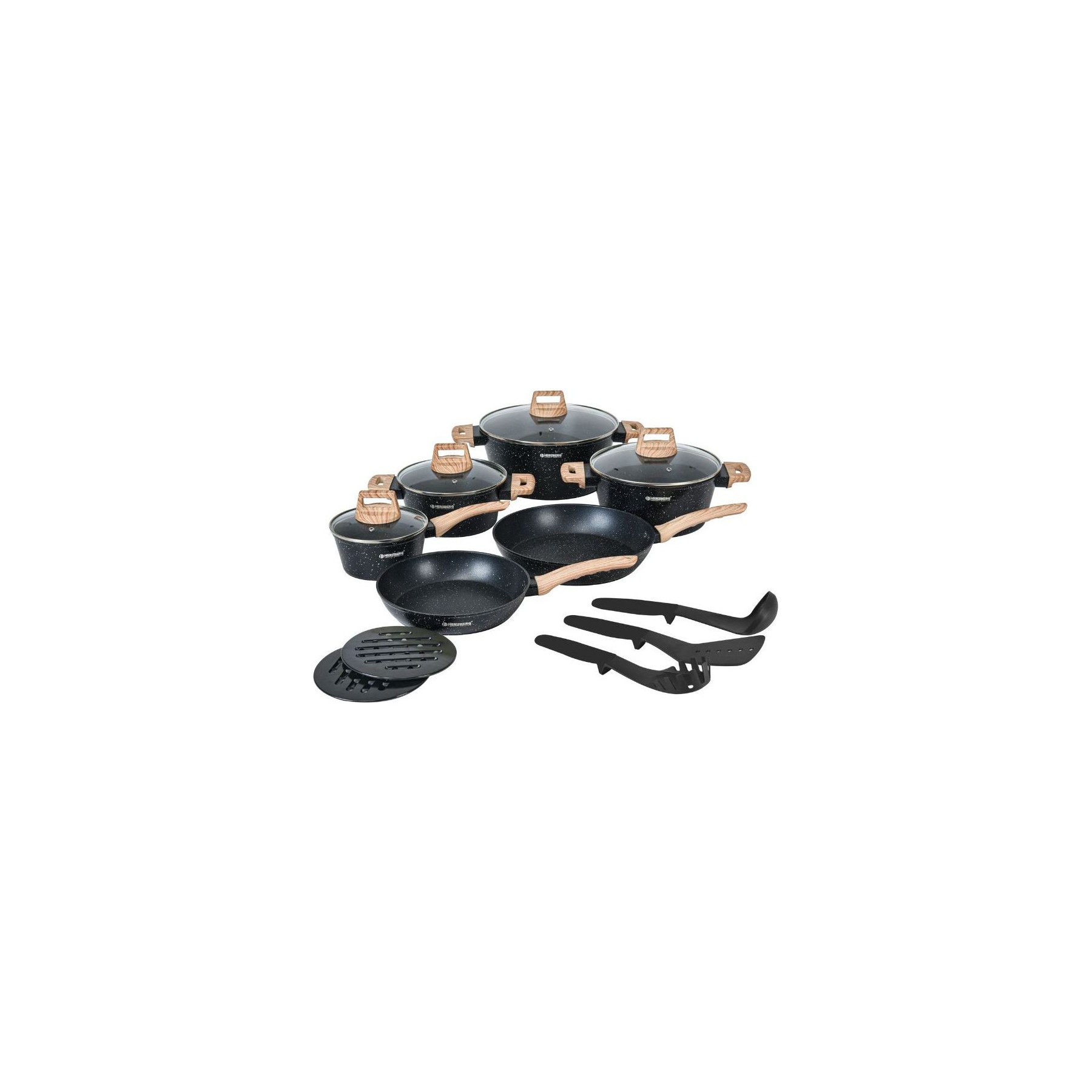 Batterie de cuisine HERZBERG HGWDMRB15-BLK
