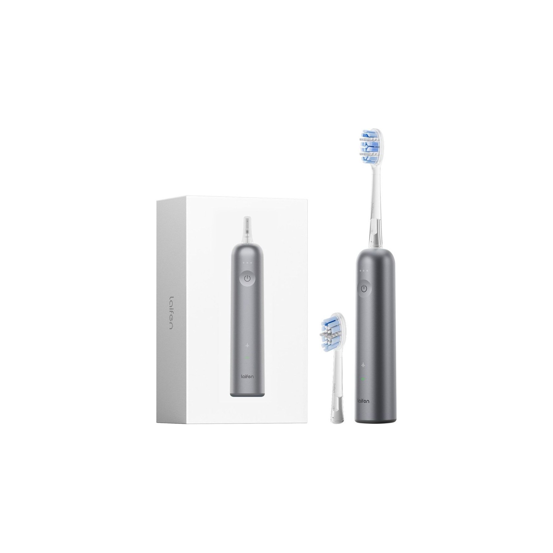 Brosse à dents électrique LAIFEN Wave Pro Alu brossé - Gris foncé