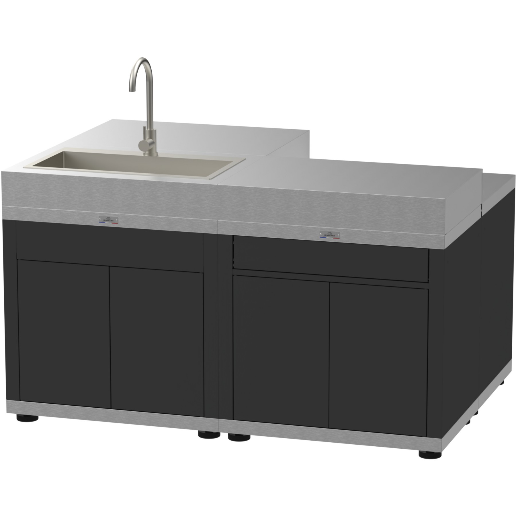 Meuble de cuisine extérieure LE MARQUIER CUISINE ILOT 4 ELEMENTS - DUO MC804ED