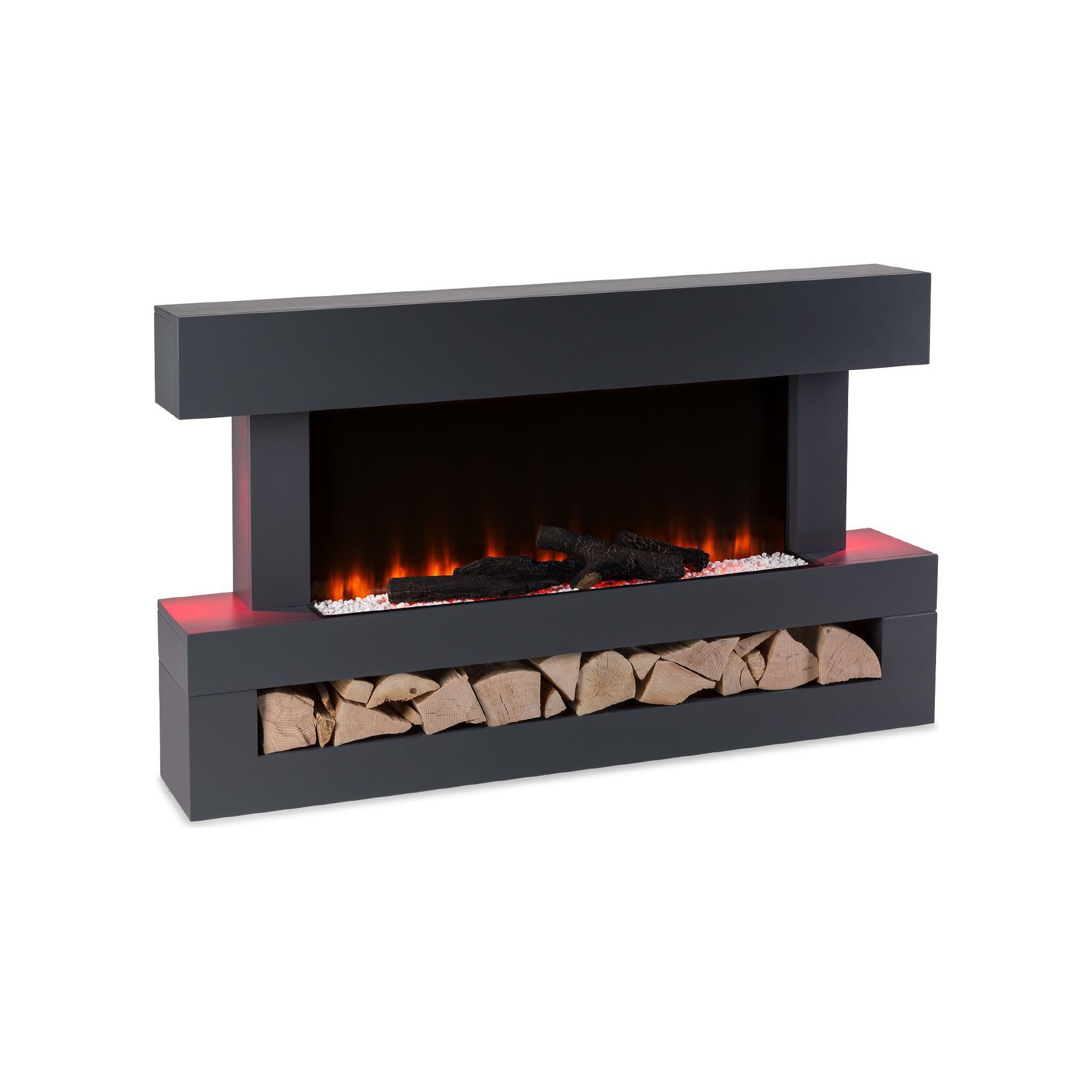 Chauffage électrique KLARSTEIN Studio Light&Fire 1000/2000 W WiFi Gris