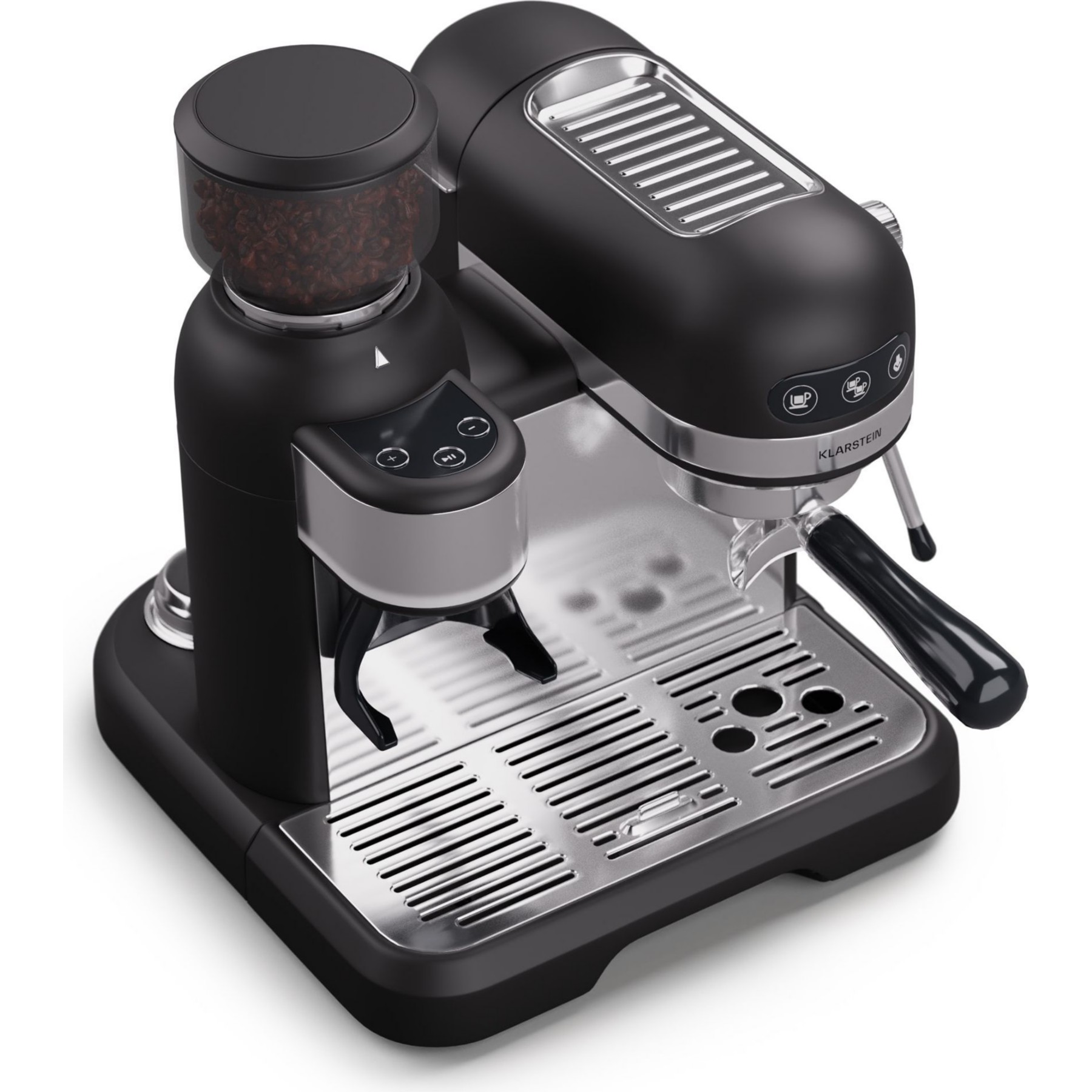 Machine à expresso KLARSTEIN Bella 1550W 20 bars 1,4L Broyeur Noir