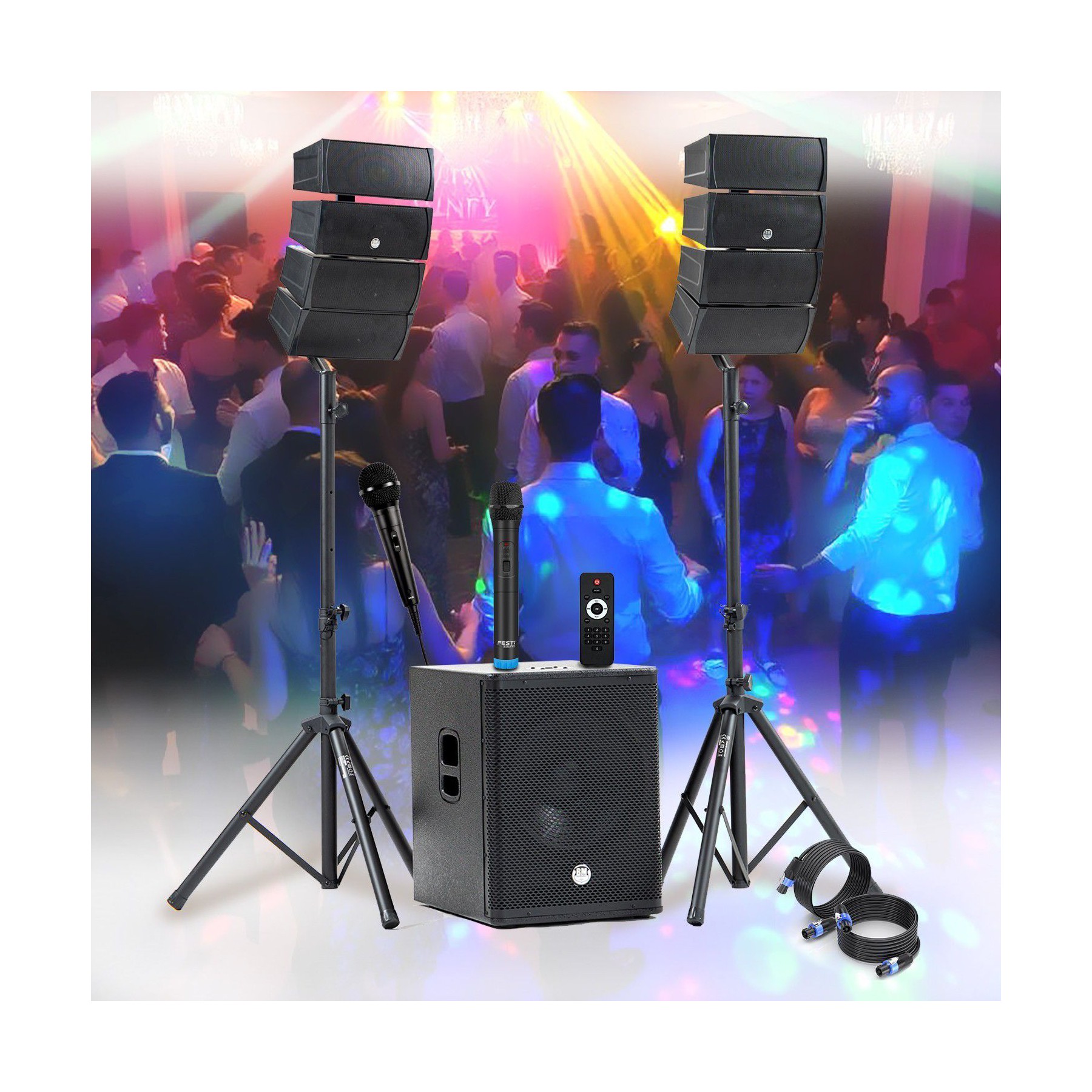 Pack sono BM SONIC Pack Sono DJ 1200W BM SONIC 2 Enceintes
