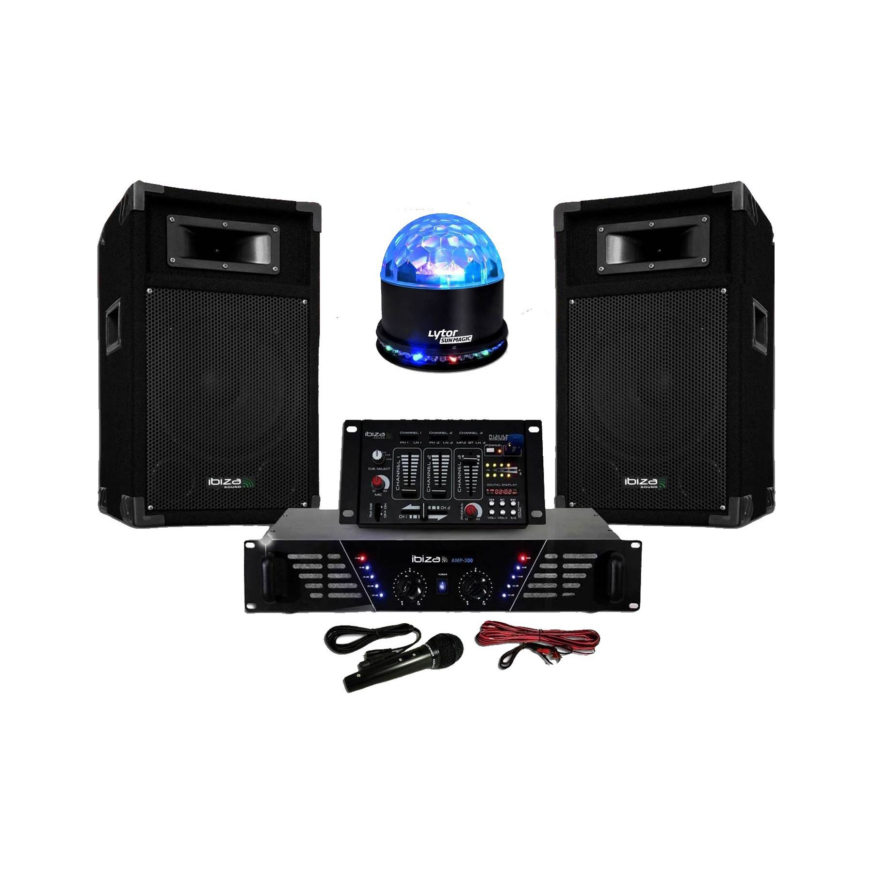 Pack sono IBIZA Pack Sono ampli + enceintes 500W + Table