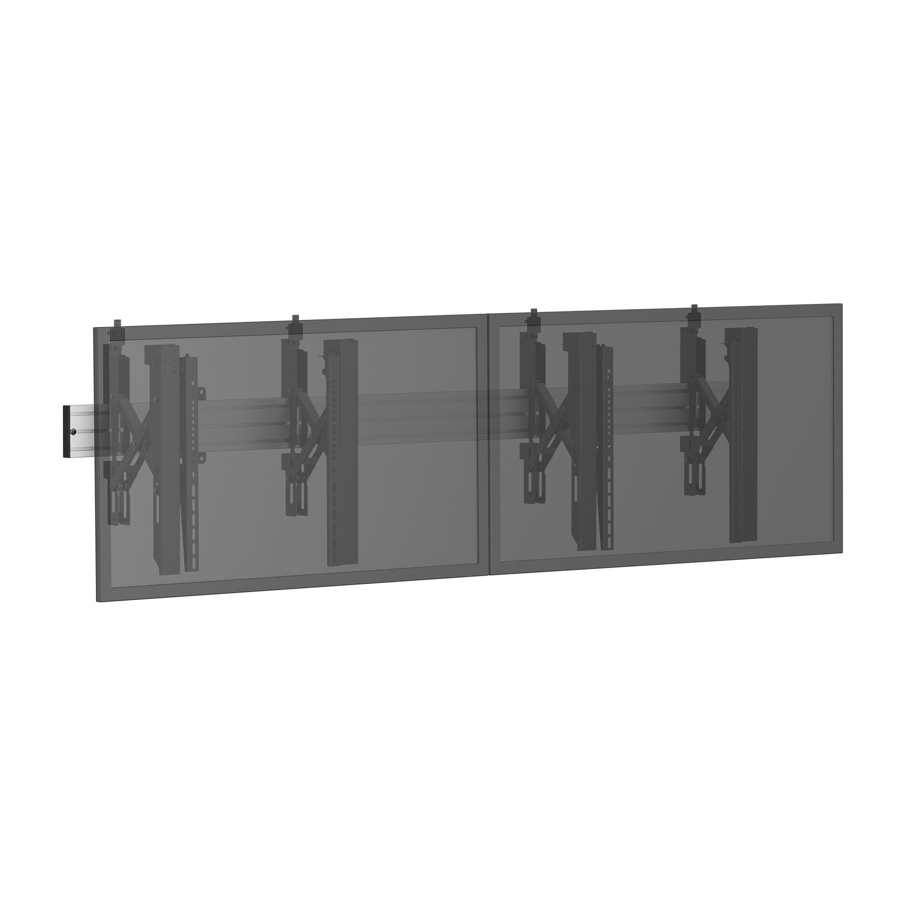 Support mural TV KIMEX Mural menuboard pour 2 TV 45"-55"