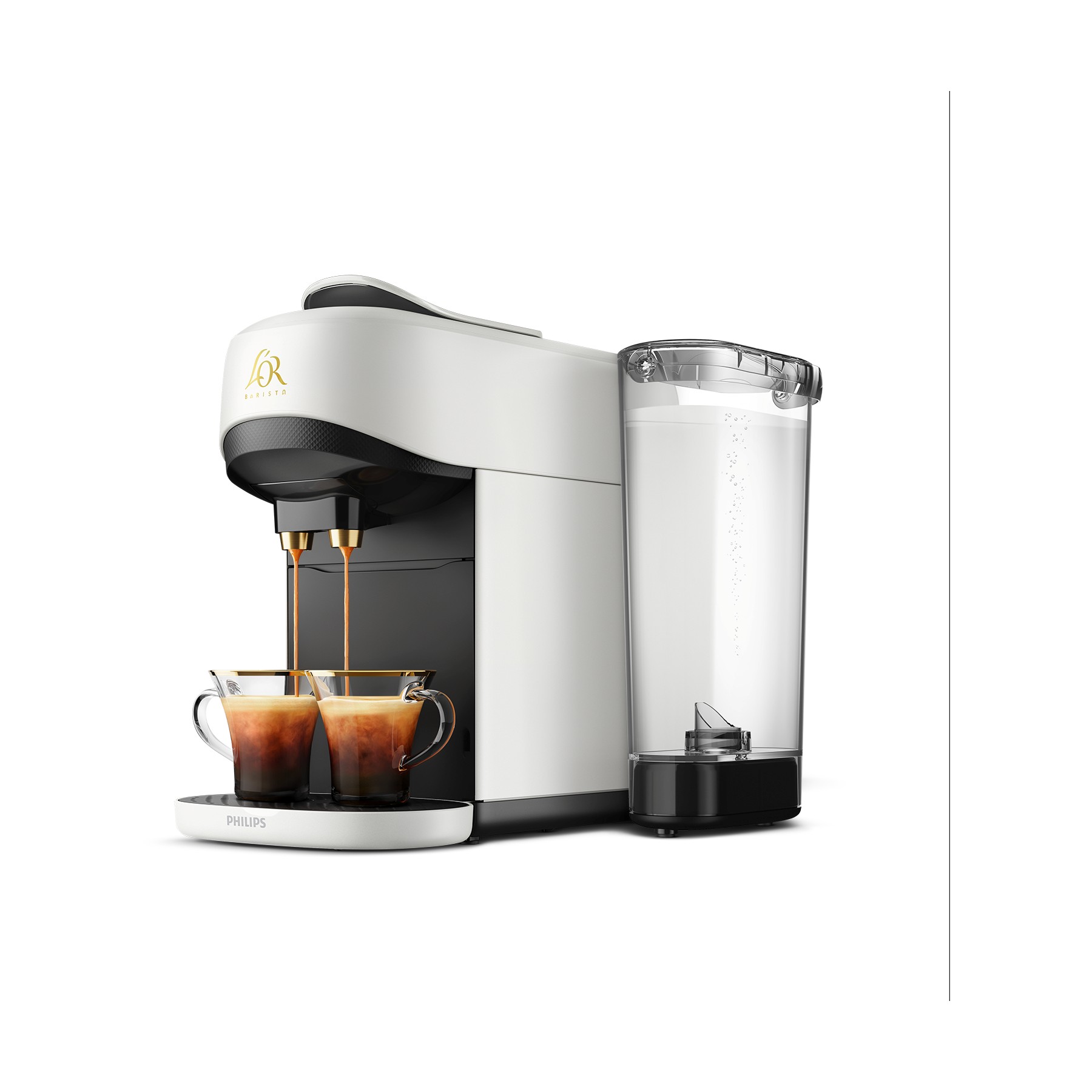 Cafetière à dosette PHILIPS LM9512/60 L'Or Barista Absolu Blanche - Cafés chauds ou glacés