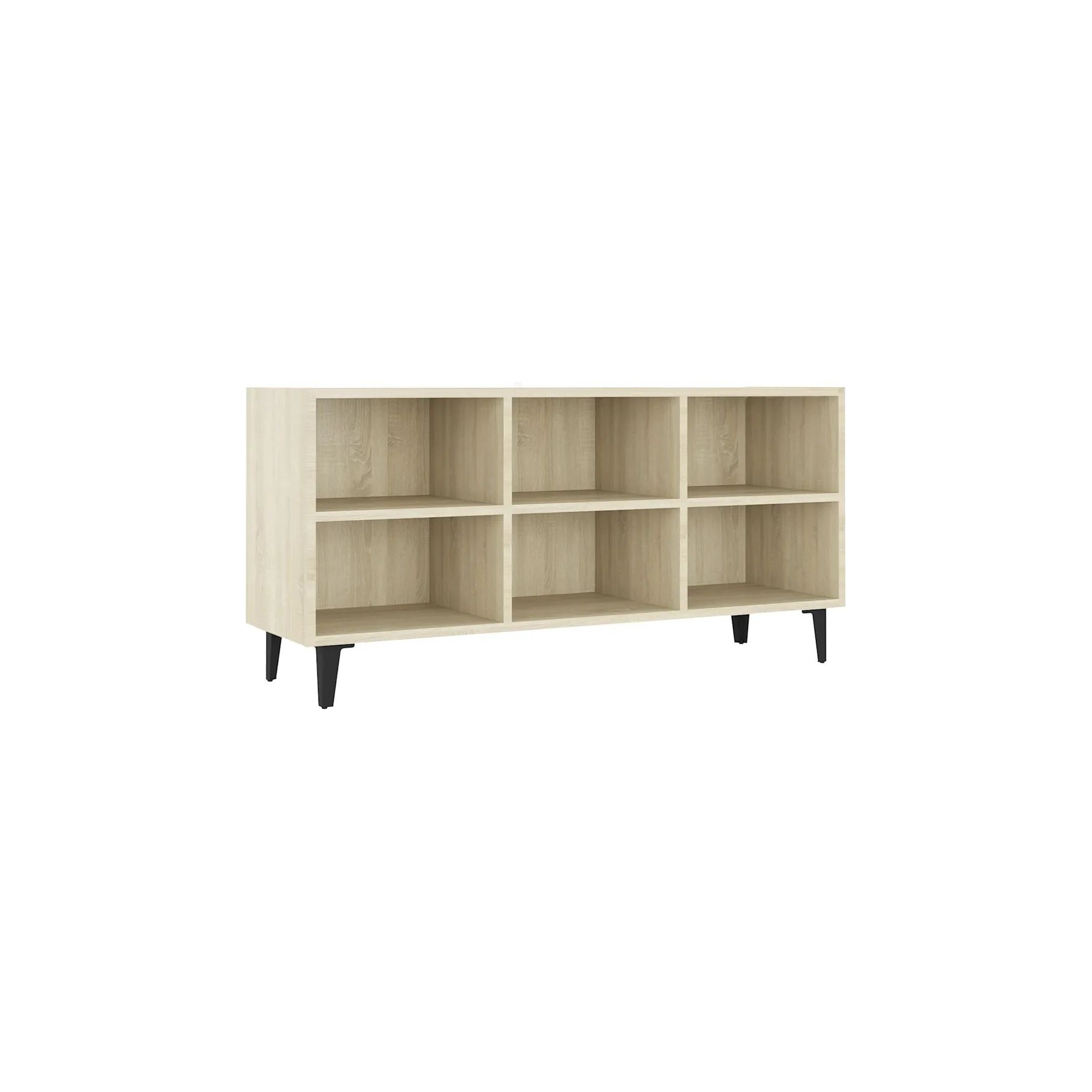 Meuble TV HELLOSHOP26 Meuble TV industriel avec 6 compartiment