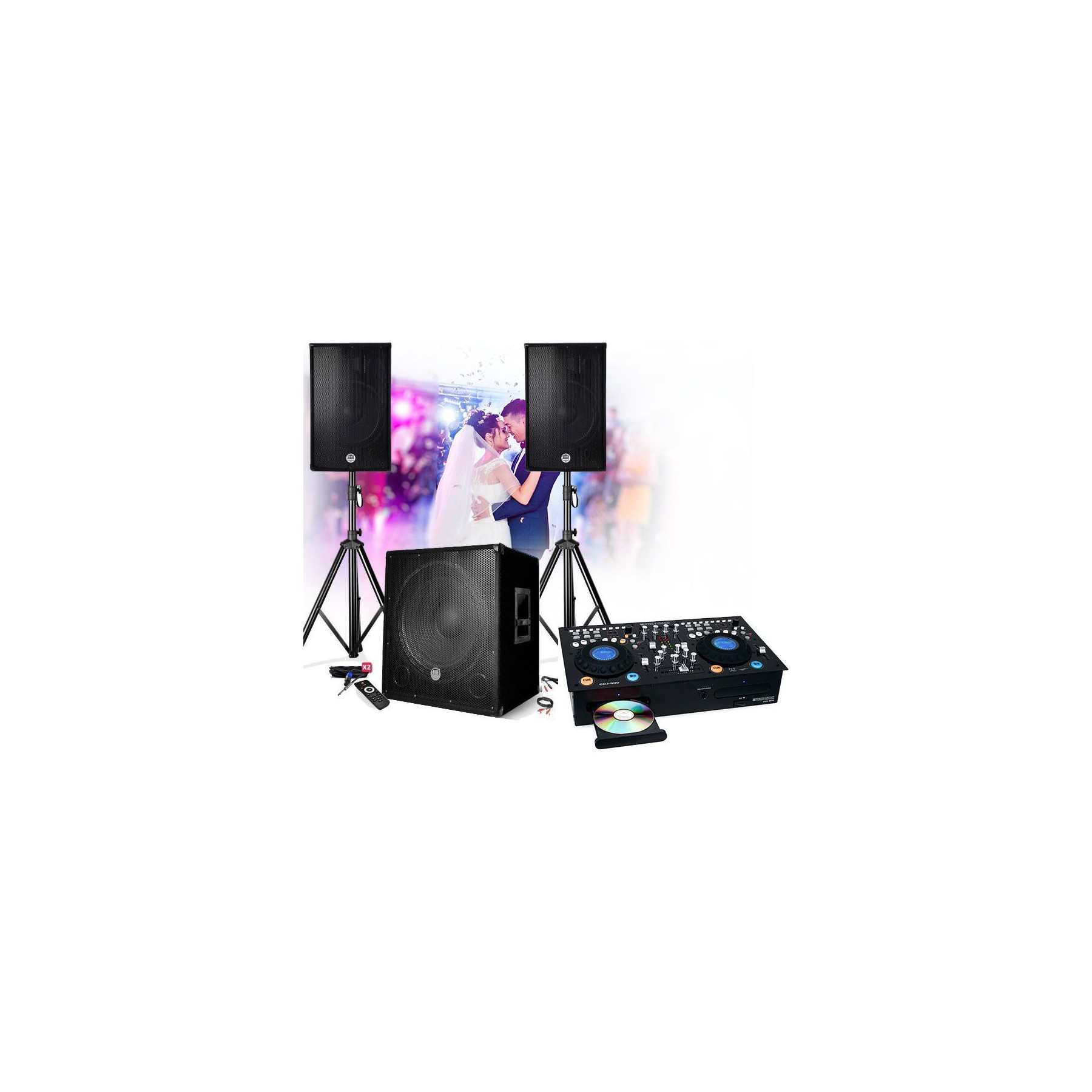 Pack sono NONAME BMS1512-CDJ-500, 2200W USB Bluetooth CD