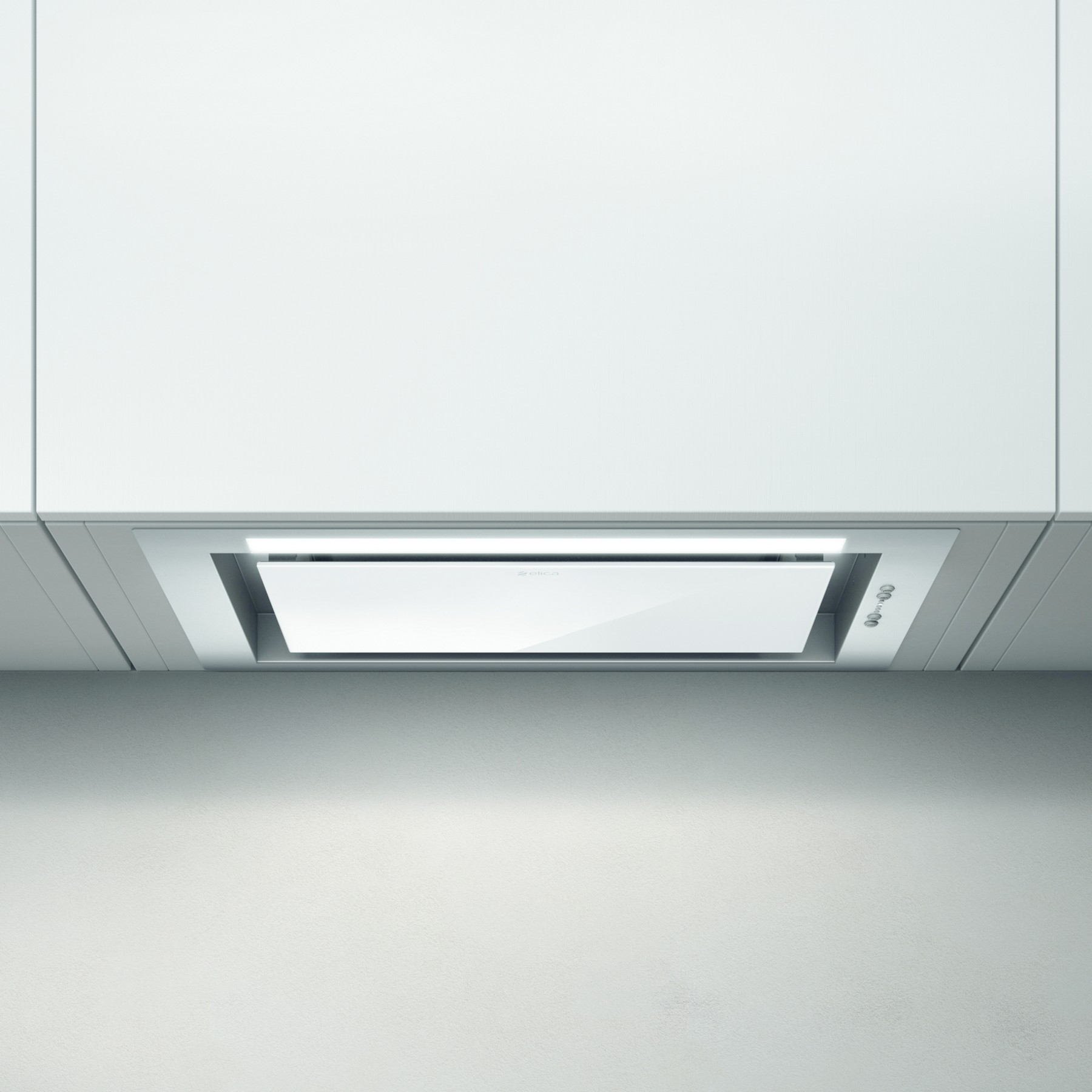 Hotte encastrable ELICA HIDDEN IXGL/A/60 Acier inox + verre blanc