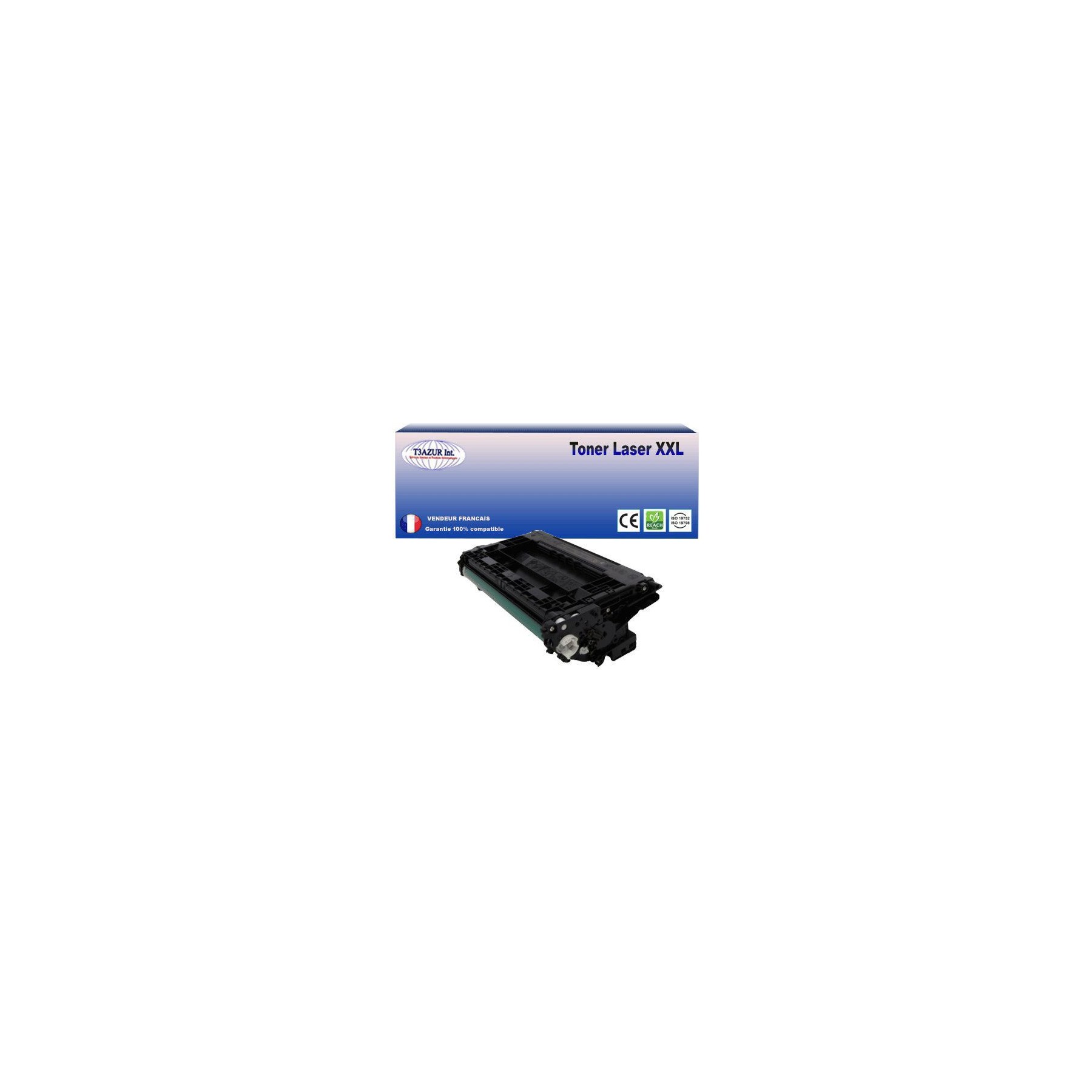 Toner T3AZUR remplace HP CF237X (37X) Noir - 25 000p