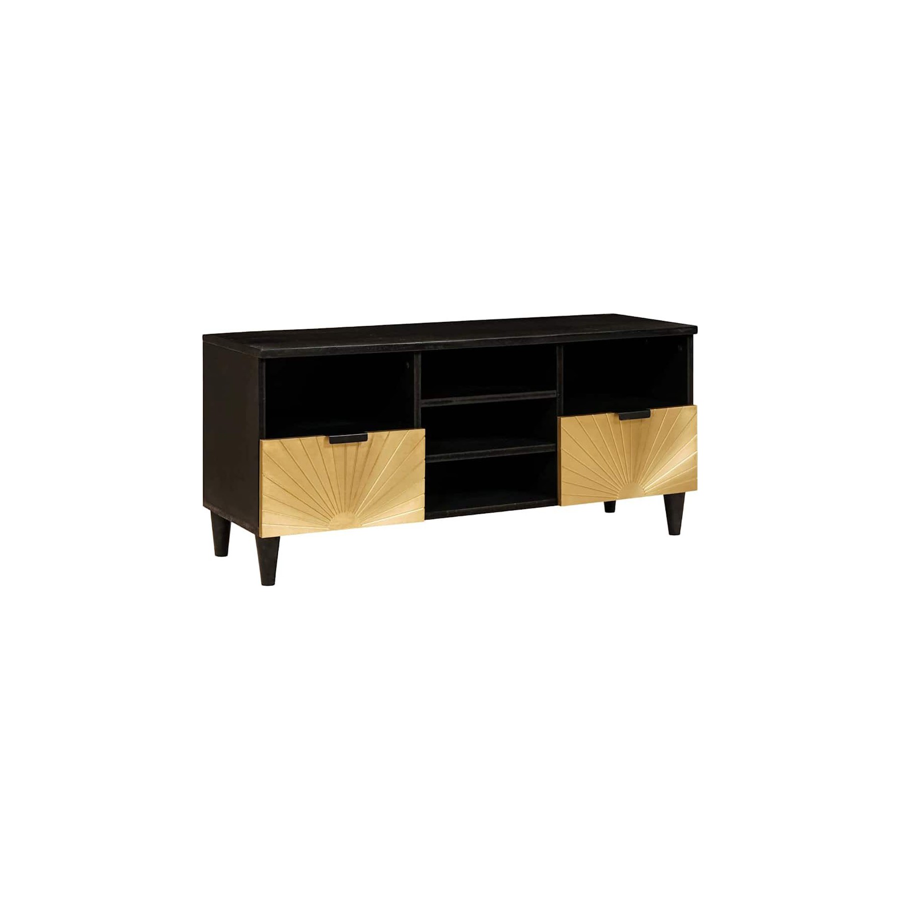 Meuble TV HELLOSHOP26 Meuble TV moderne avec rangement 100 x 3