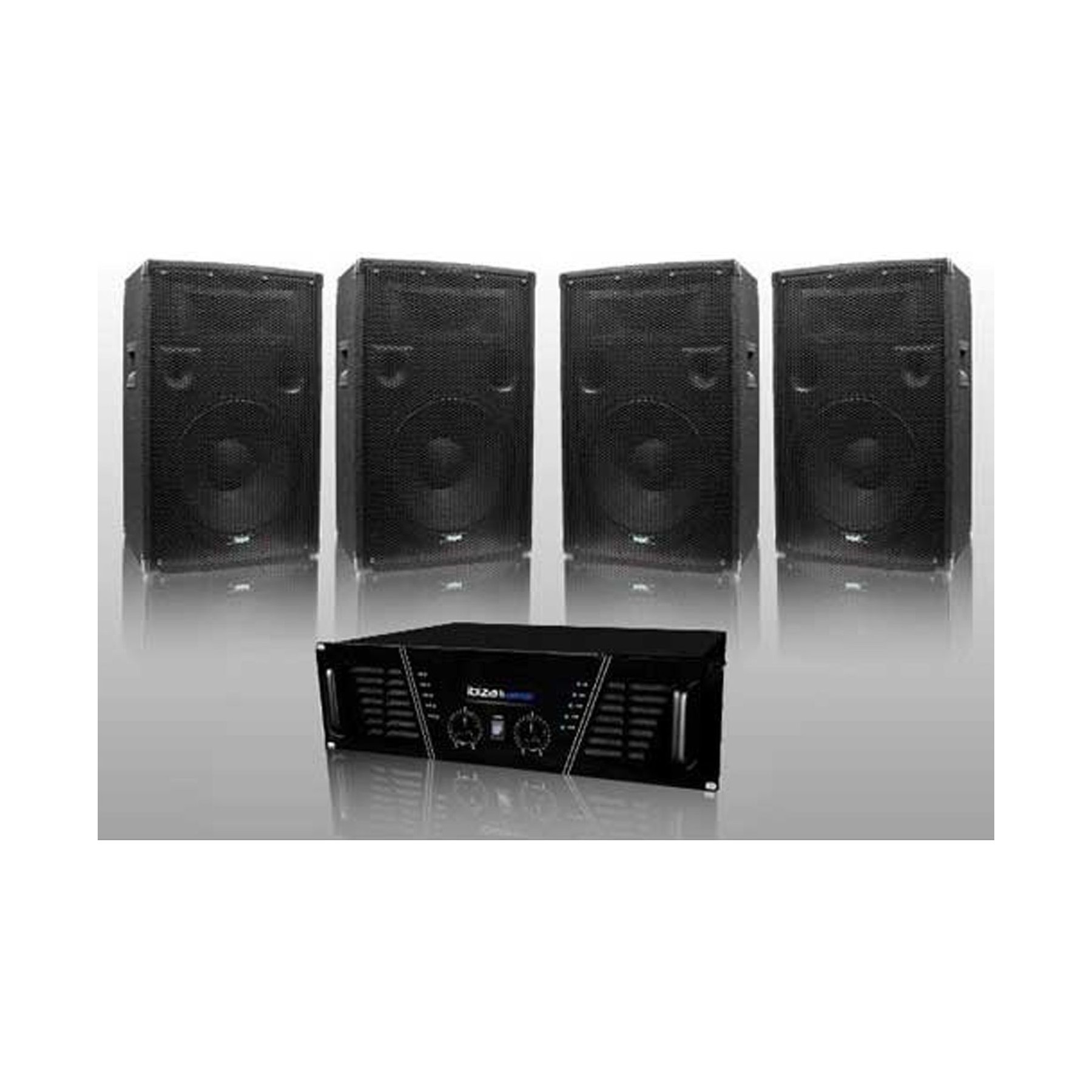 Pack sono IBIZA Sono DJ ampli 1600W+4HP 600W DJ-675-S